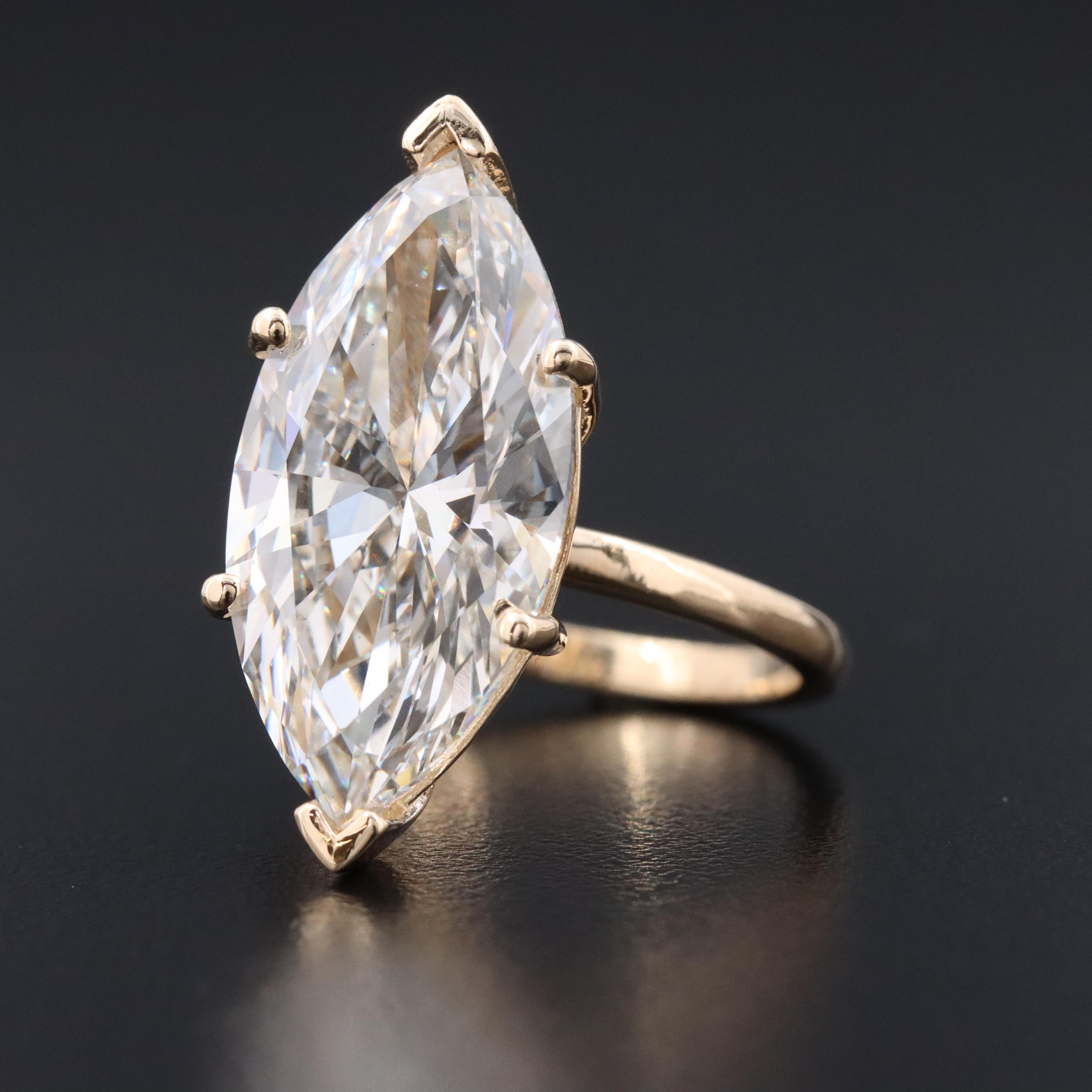 14K 8.90 CT Lab Grown Diamond Statement Ring