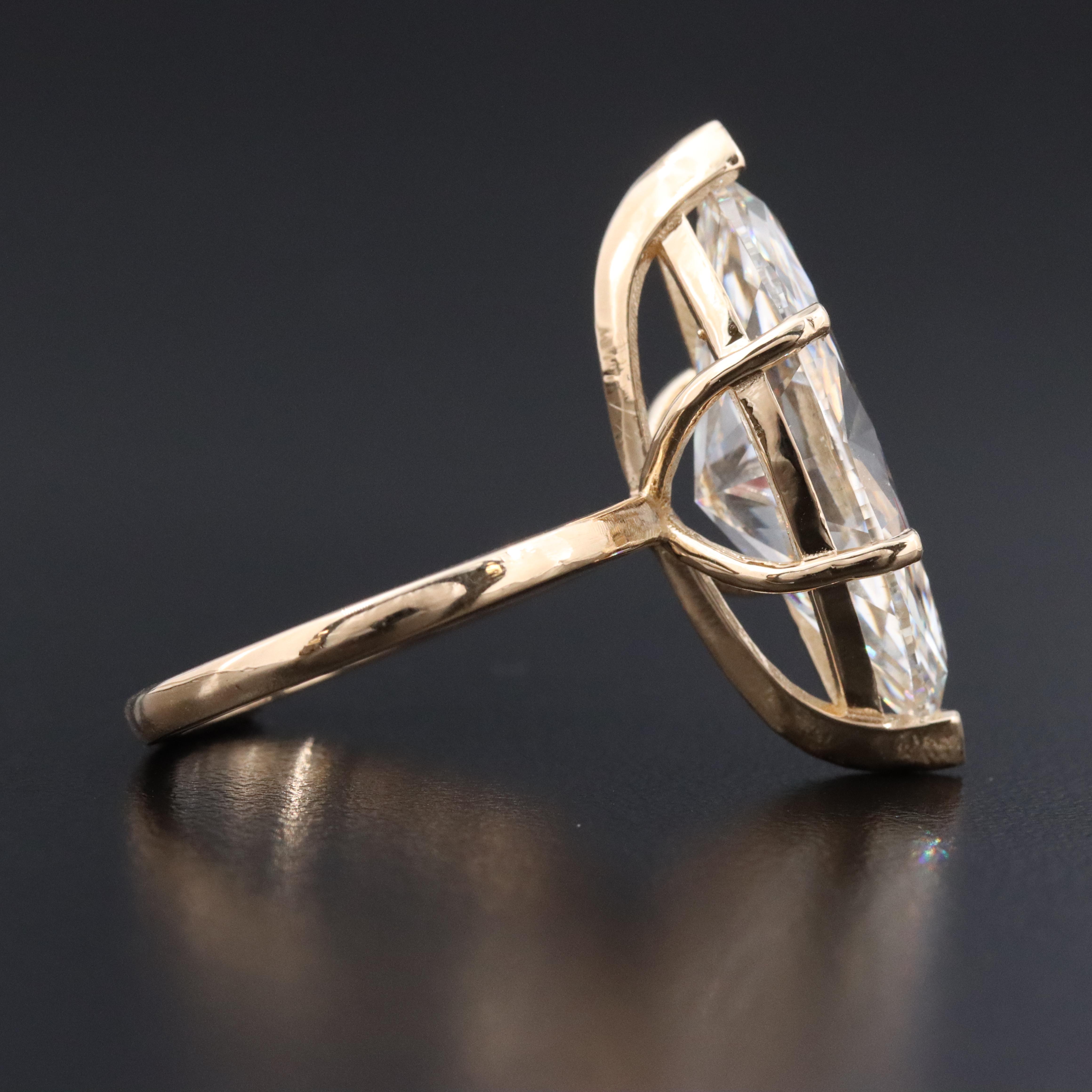 14K 8.90 CT Lab Grown Diamond Statement Ring