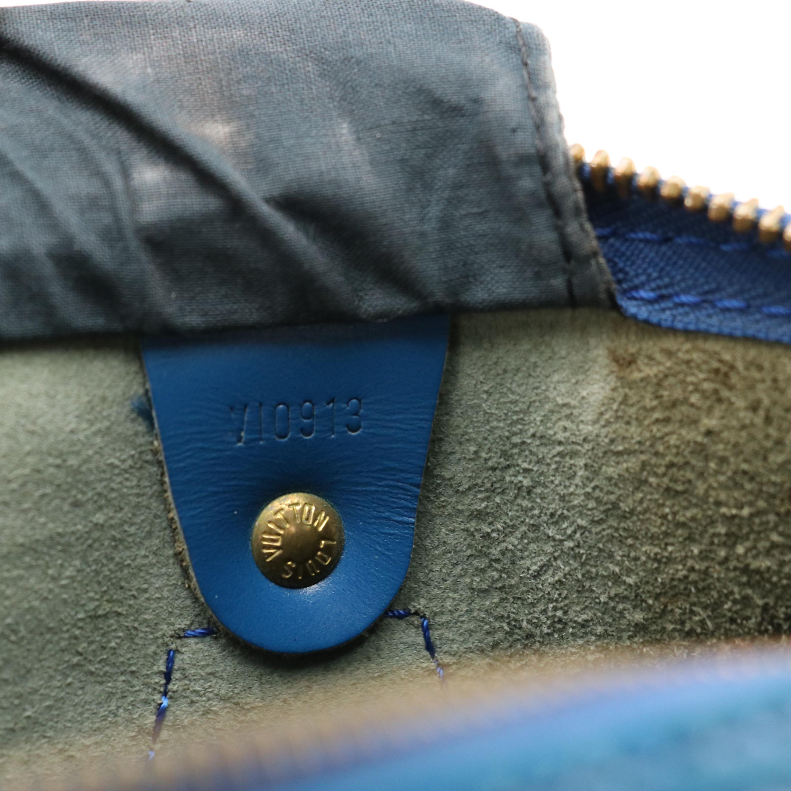 Louis Vuitton Speedy 30 in Toledo Blue Epi Leather