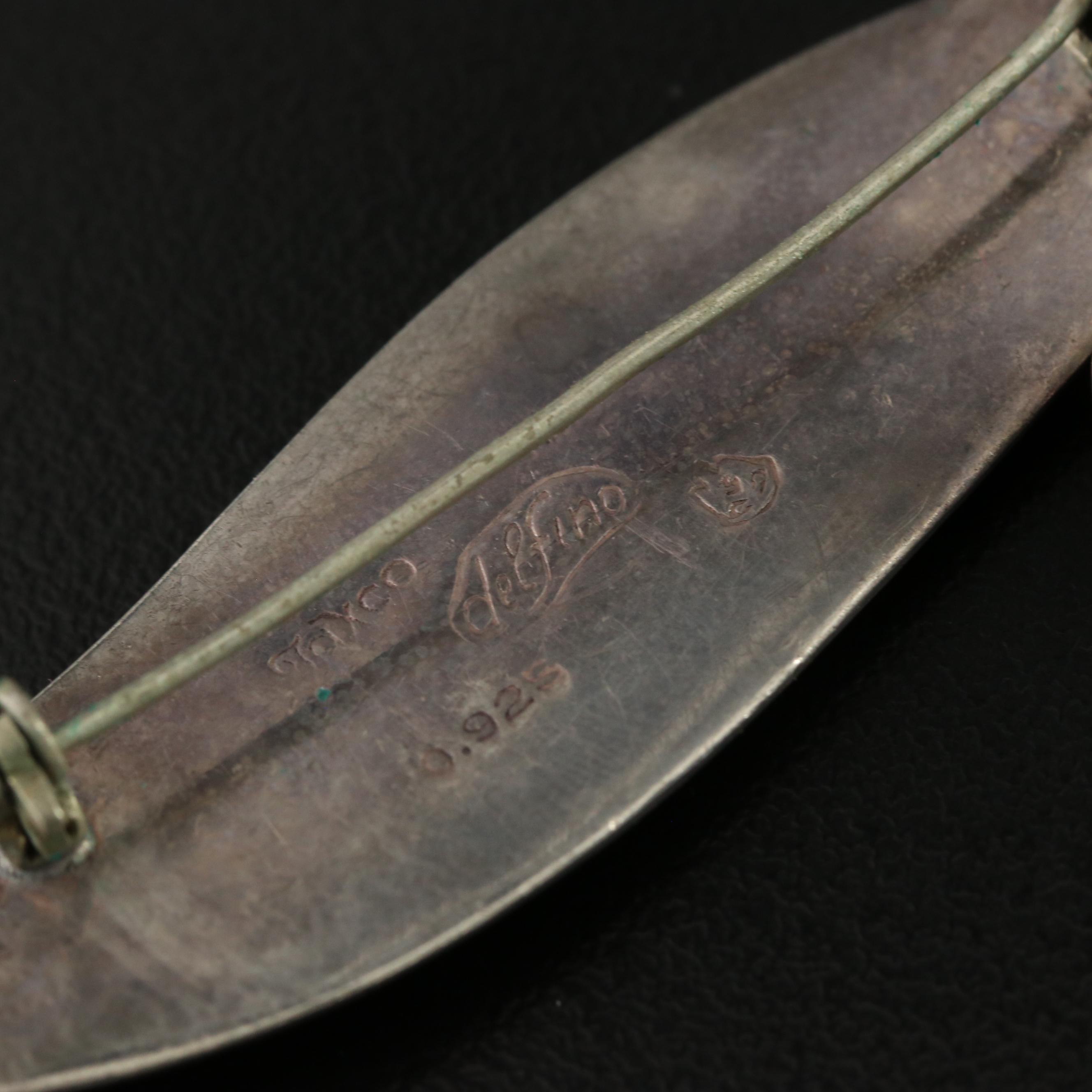 Delfino Sterling Leaf Brooch