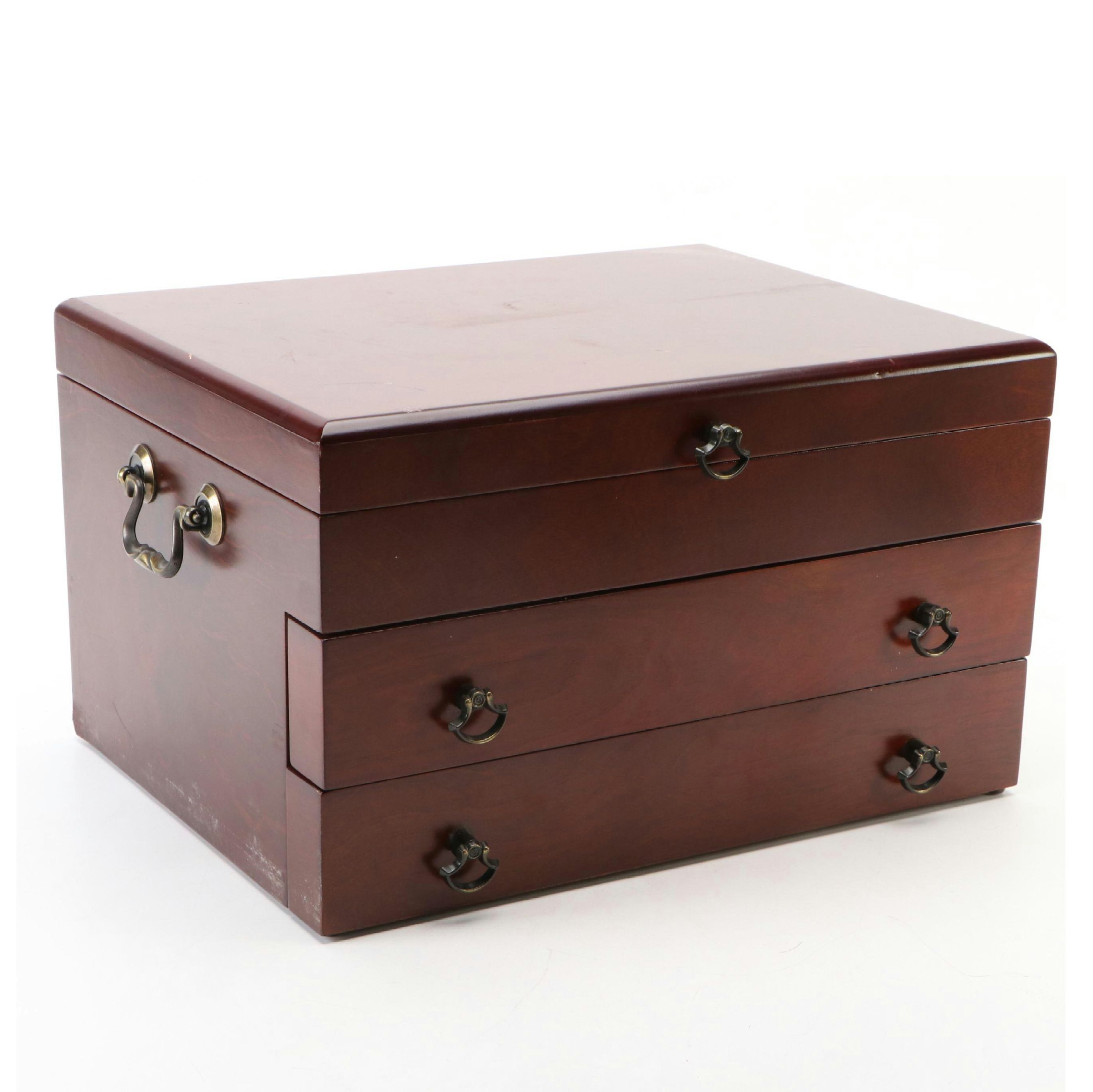 Reed & Barton Wooden Flatware Storage Box