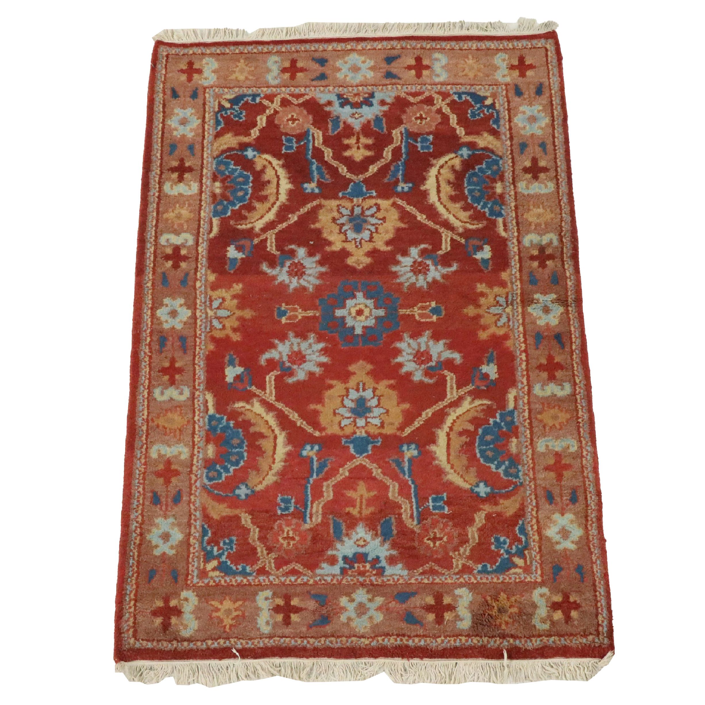 4' x 6'5 Hand-Knotted Turkish Oushak Area Rug