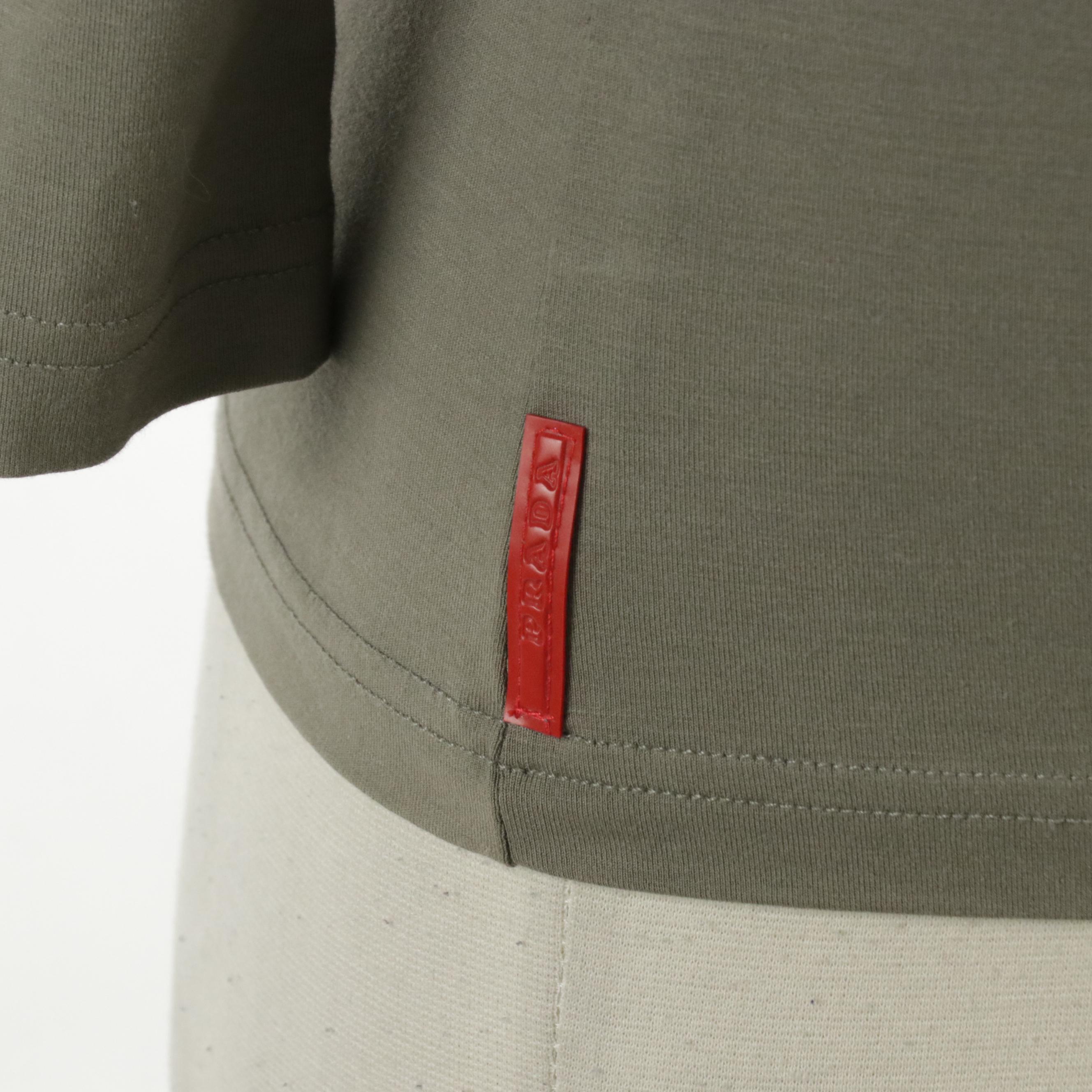 Prada Sport Fitted Long Sleeve Top with Small Snap Pocket