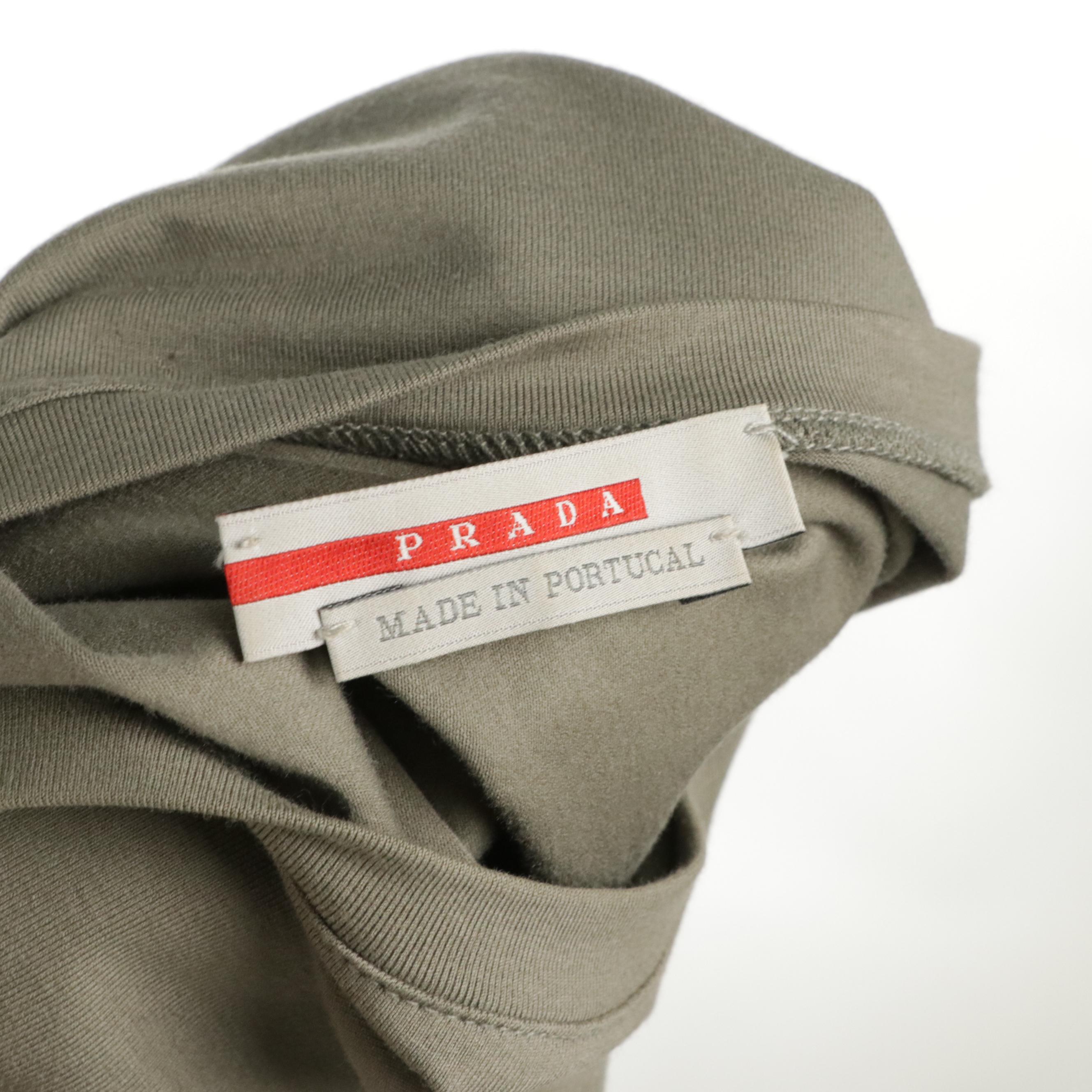 Prada Sport Fitted Long Sleeve Top with Small Snap Pocket