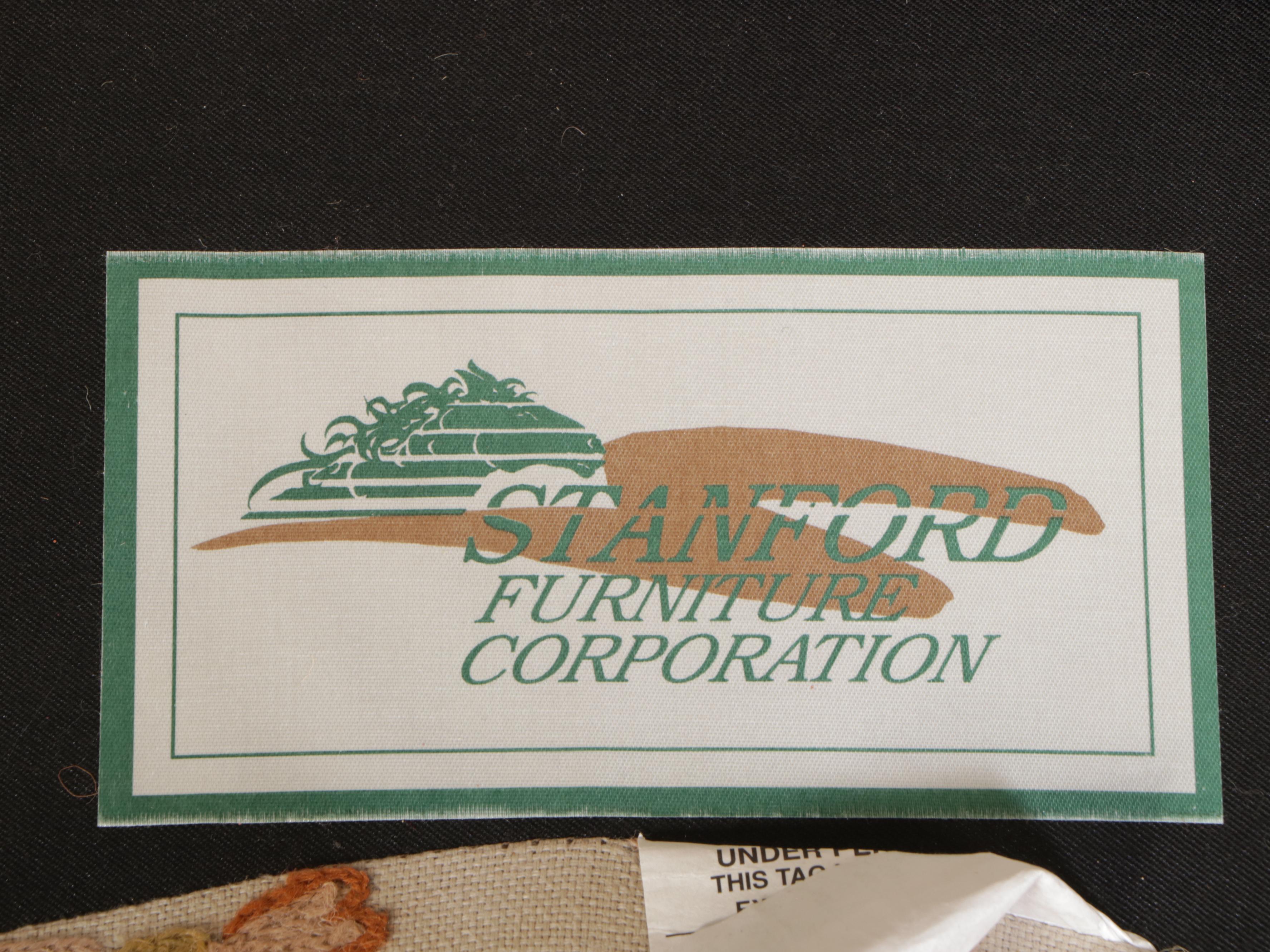 Stanford Furniture Corp. Queen Anne Style Wingback Chair with Ottoman