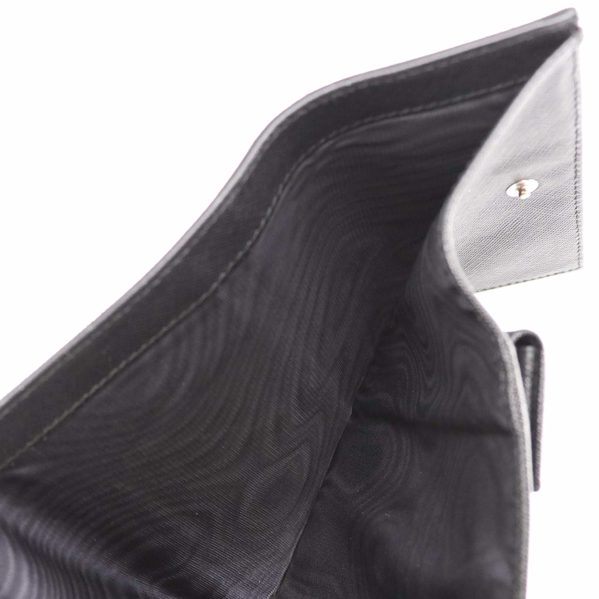 Prada Black Tessuto Nylon Trifold Wallet