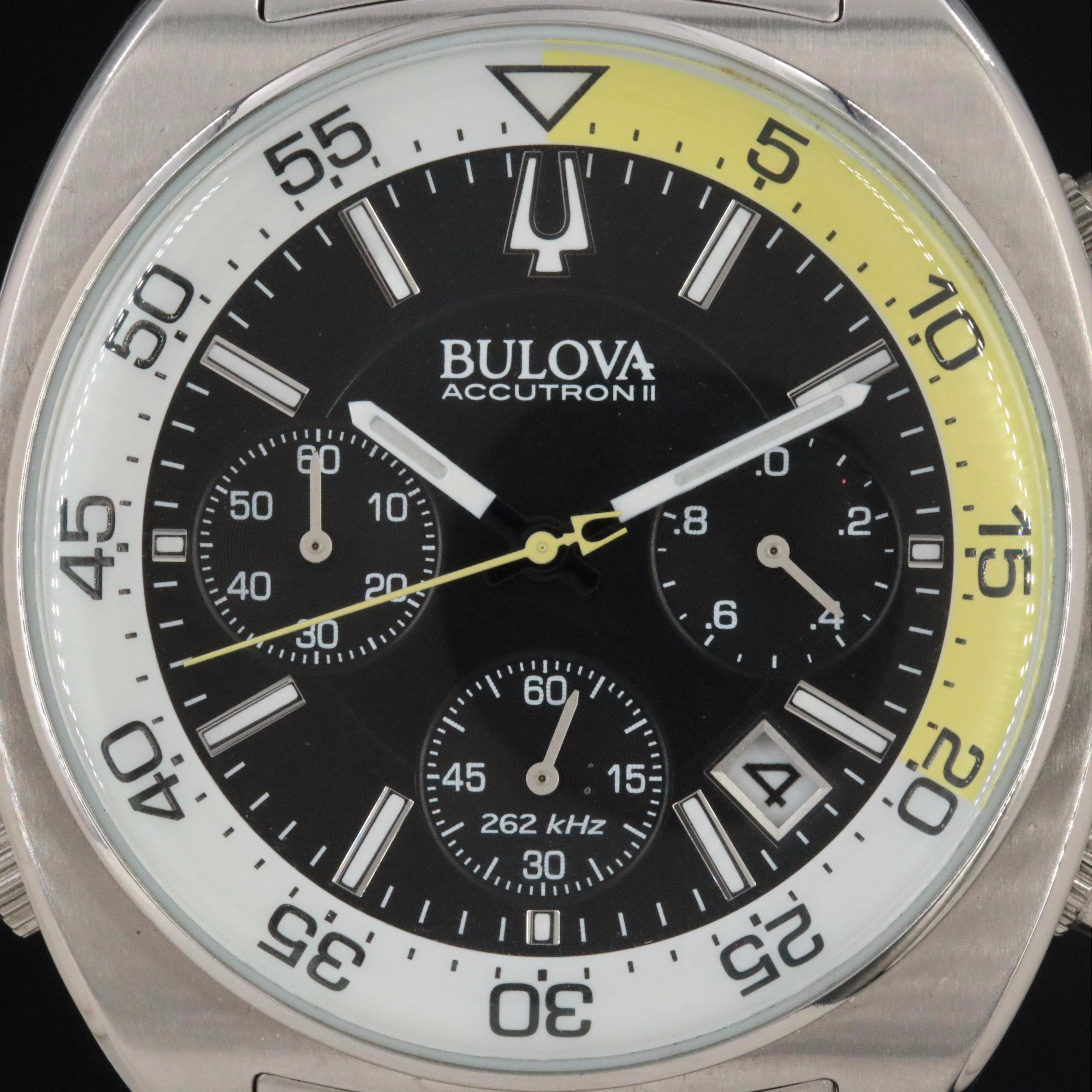 Bulova Accutron II Snorkel 96B237 Black 44mm Steel Quartz Watch