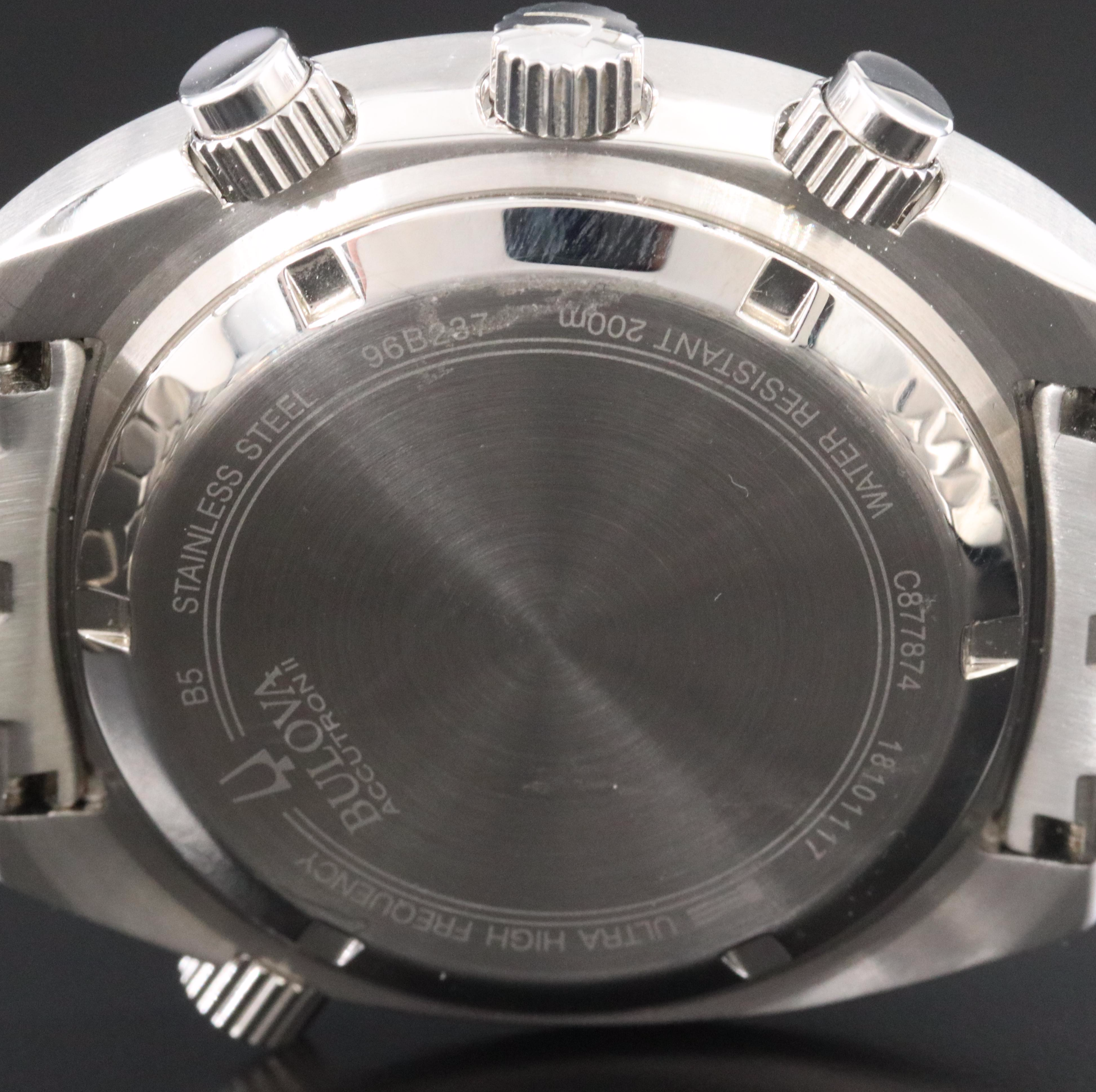 Bulova Accutron II Snorkel 96B237 Black 44mm Steel Quartz Watch