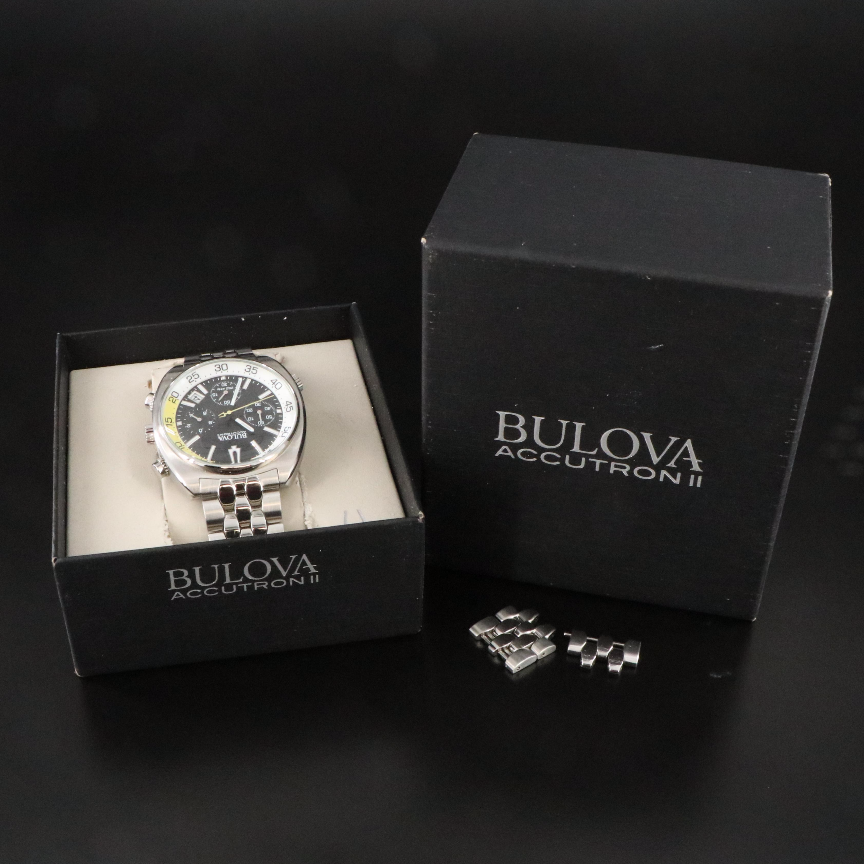 Bulova Accutron II Snorkel 96B237 Black 44mm Steel Quartz Watch