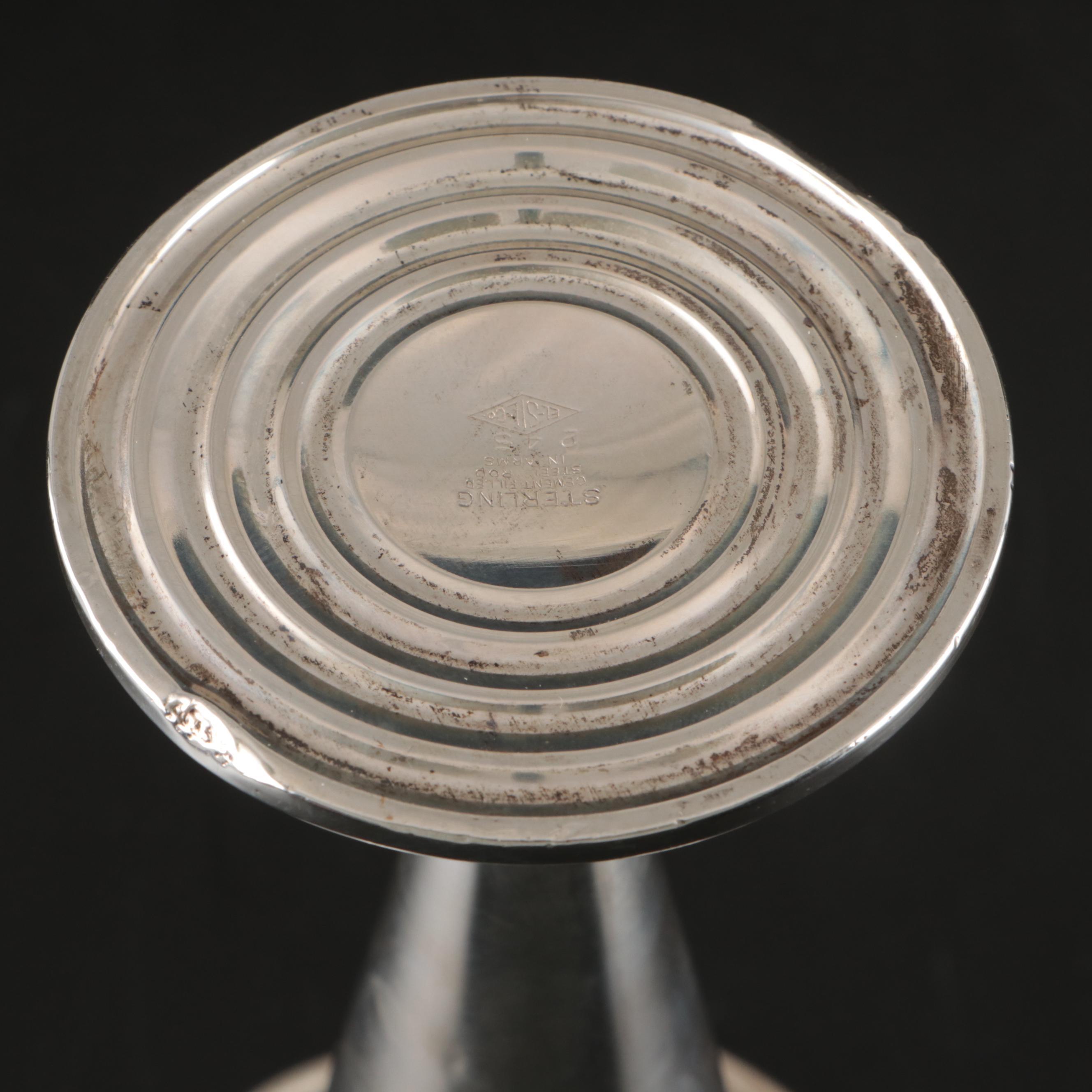 Towle Weighted Sterling Candleholders with Other Shakers and Trumpet Vase