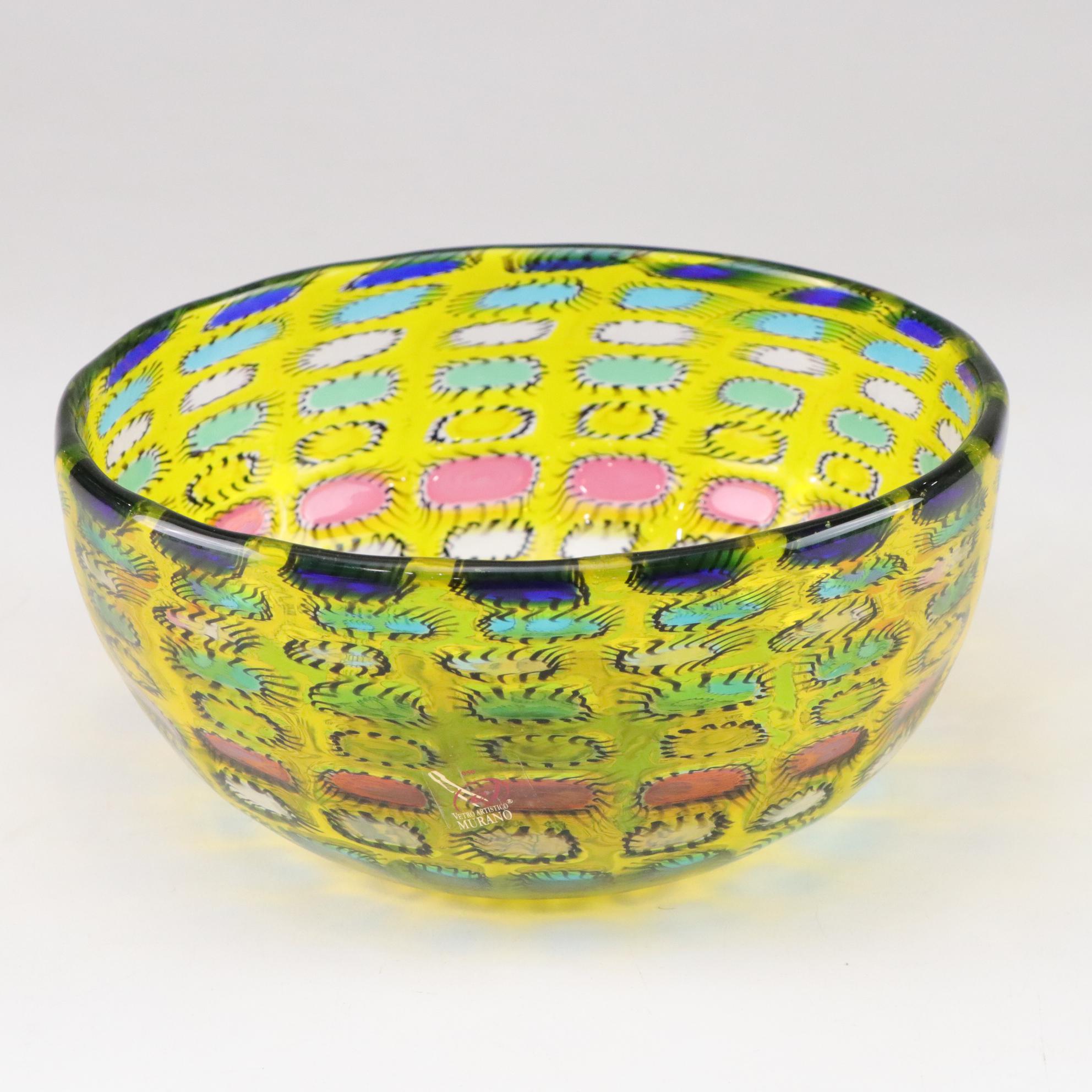 Authentic Murano Glass Bowl for Neiman Marcus