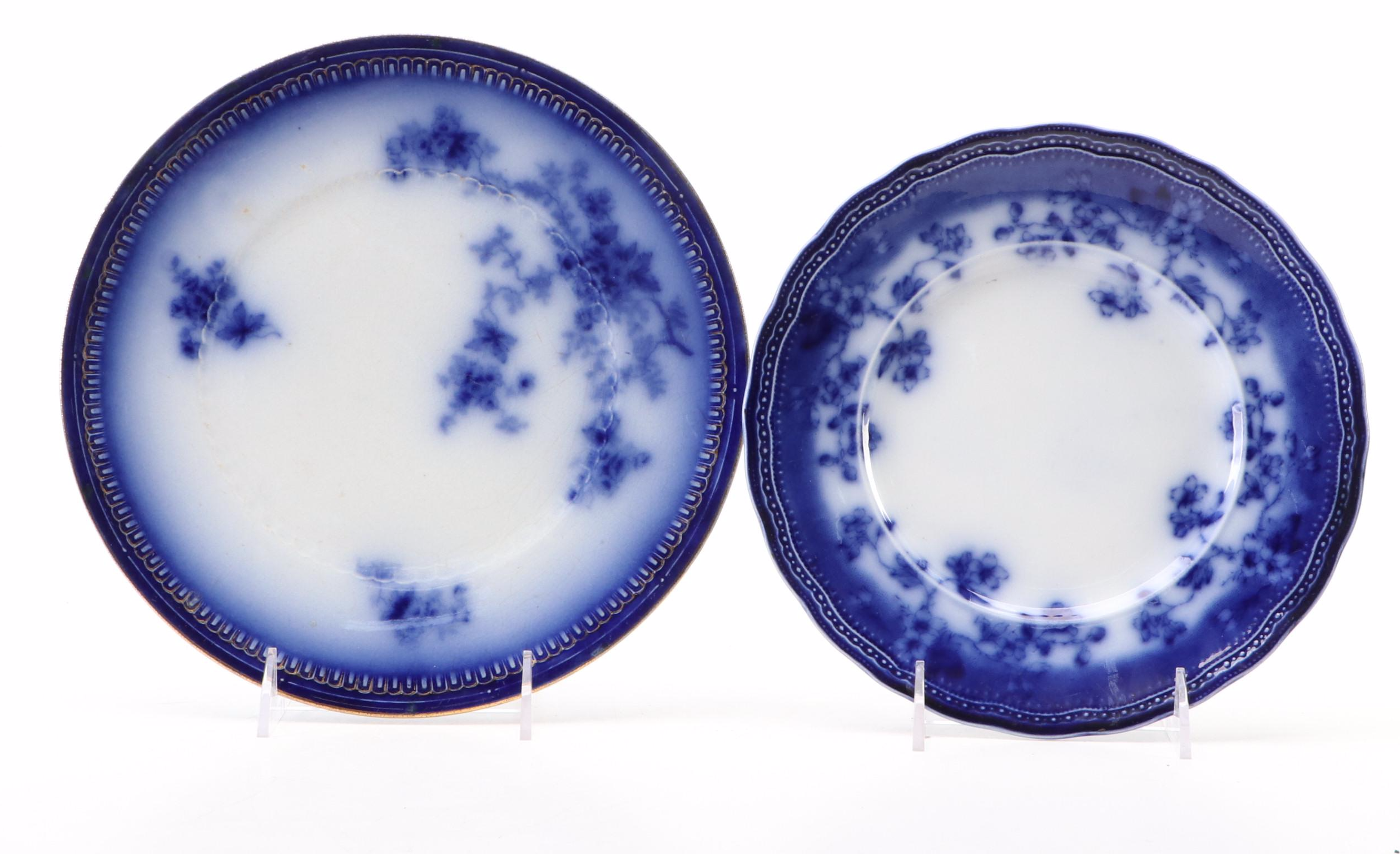 Ridgway "Lonsdale" and Other Flow Blue Dinnerware, Late 19th/Early 20th C.
