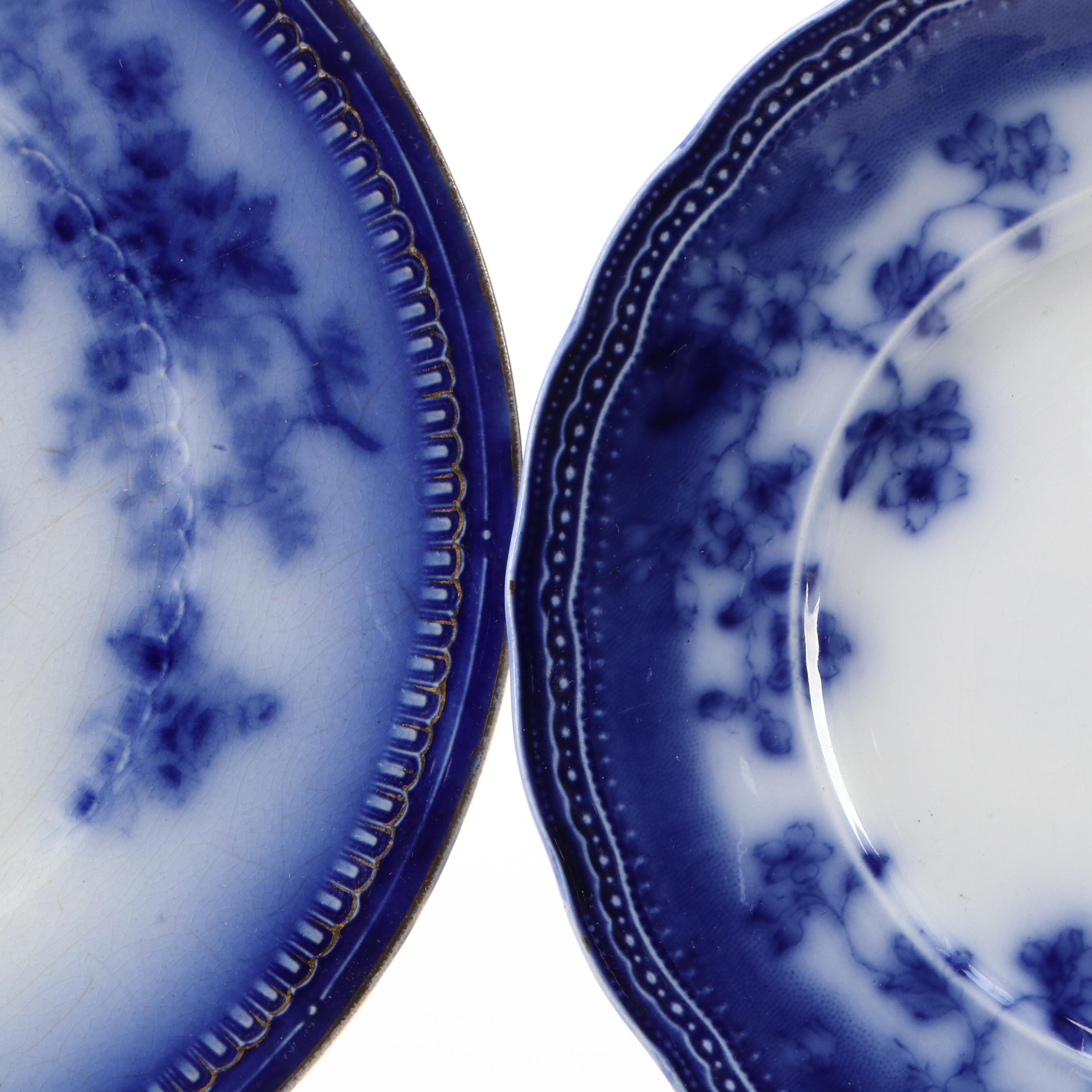 Ridgway "Lonsdale" and Other Flow Blue Dinnerware, Late 19th/Early 20th C.