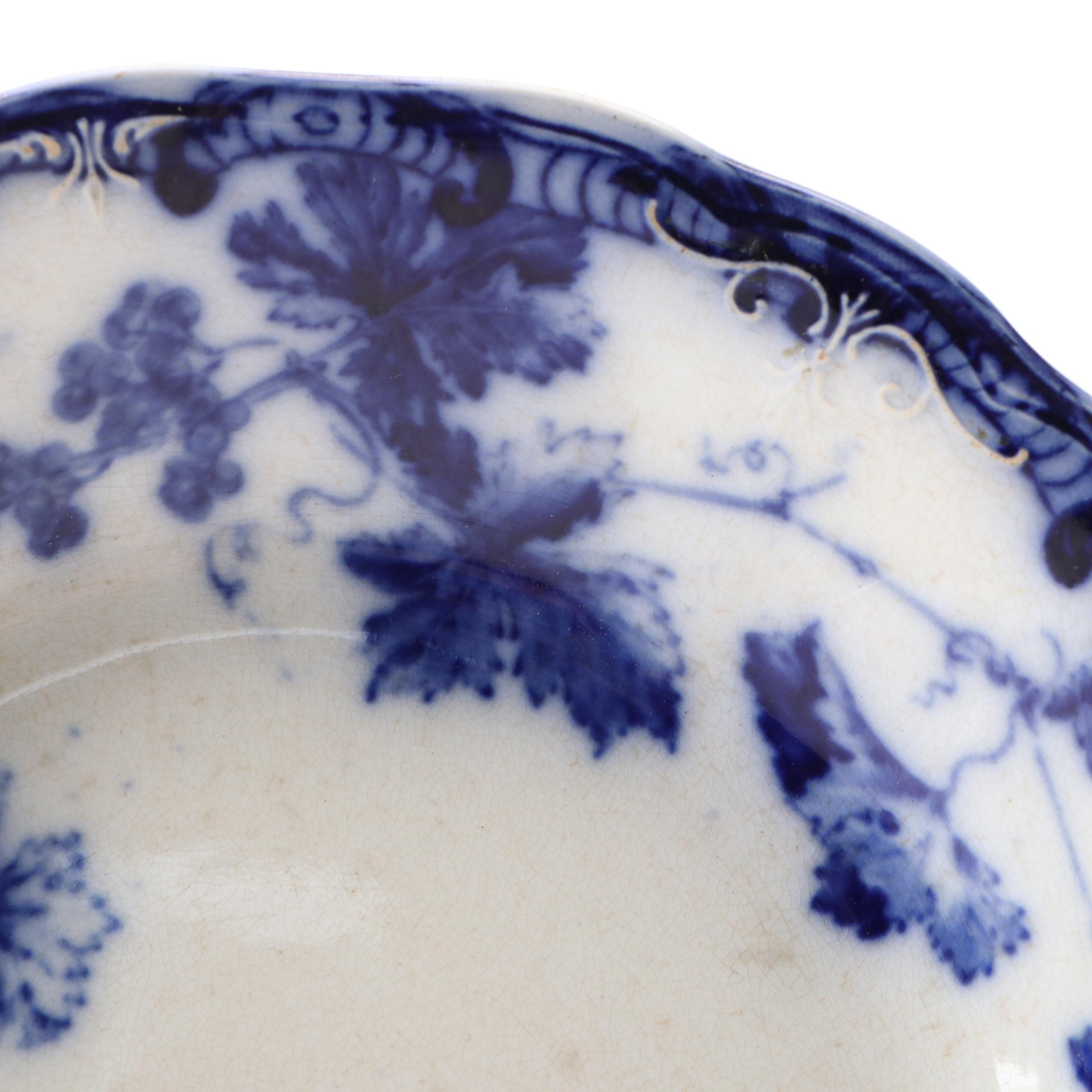 Ridgway "Lonsdale" and Other Flow Blue Dinnerware, Late 19th/Early 20th C.