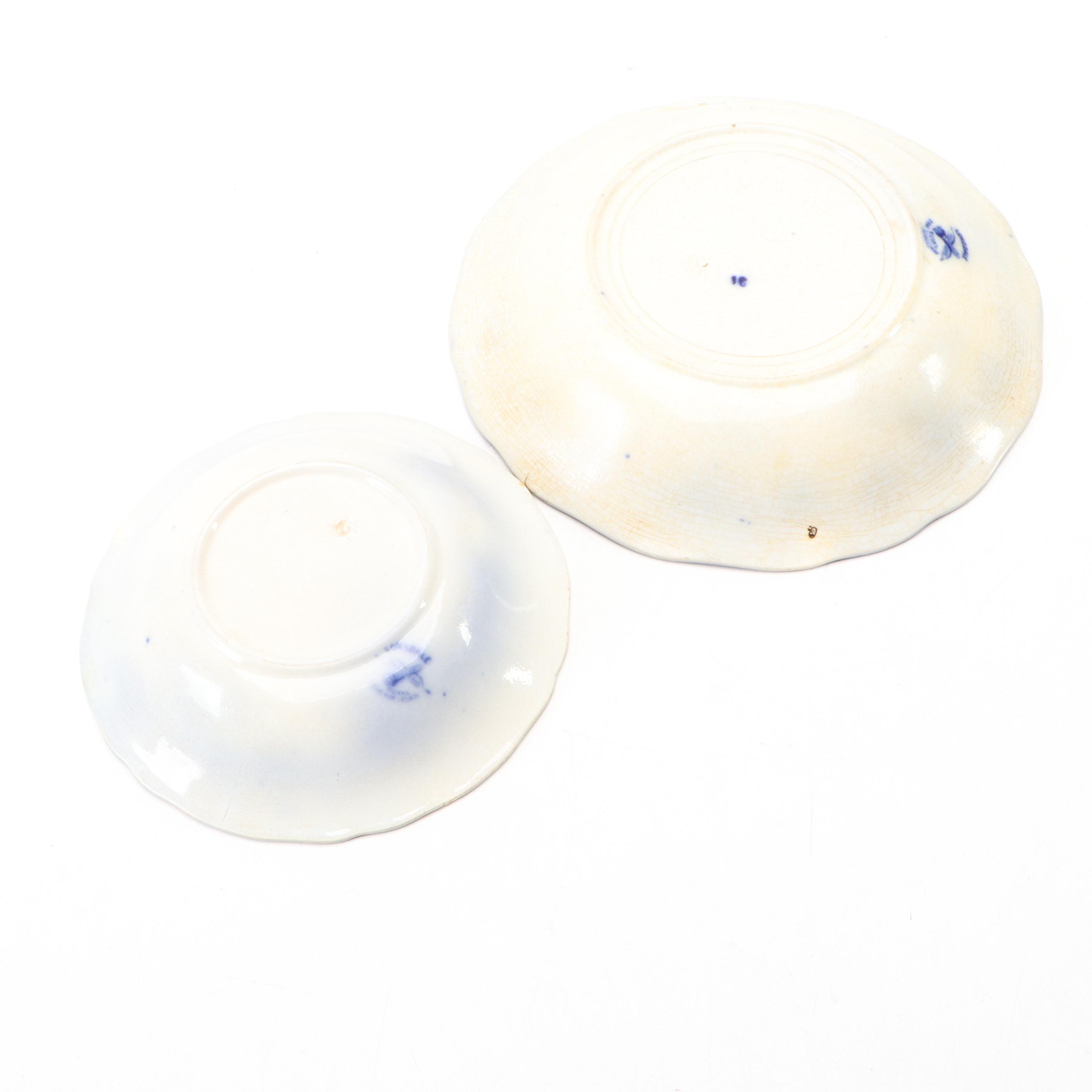 Ridgway "Lonsdale" and Other Flow Blue Dinnerware, Late 19th/Early 20th C.