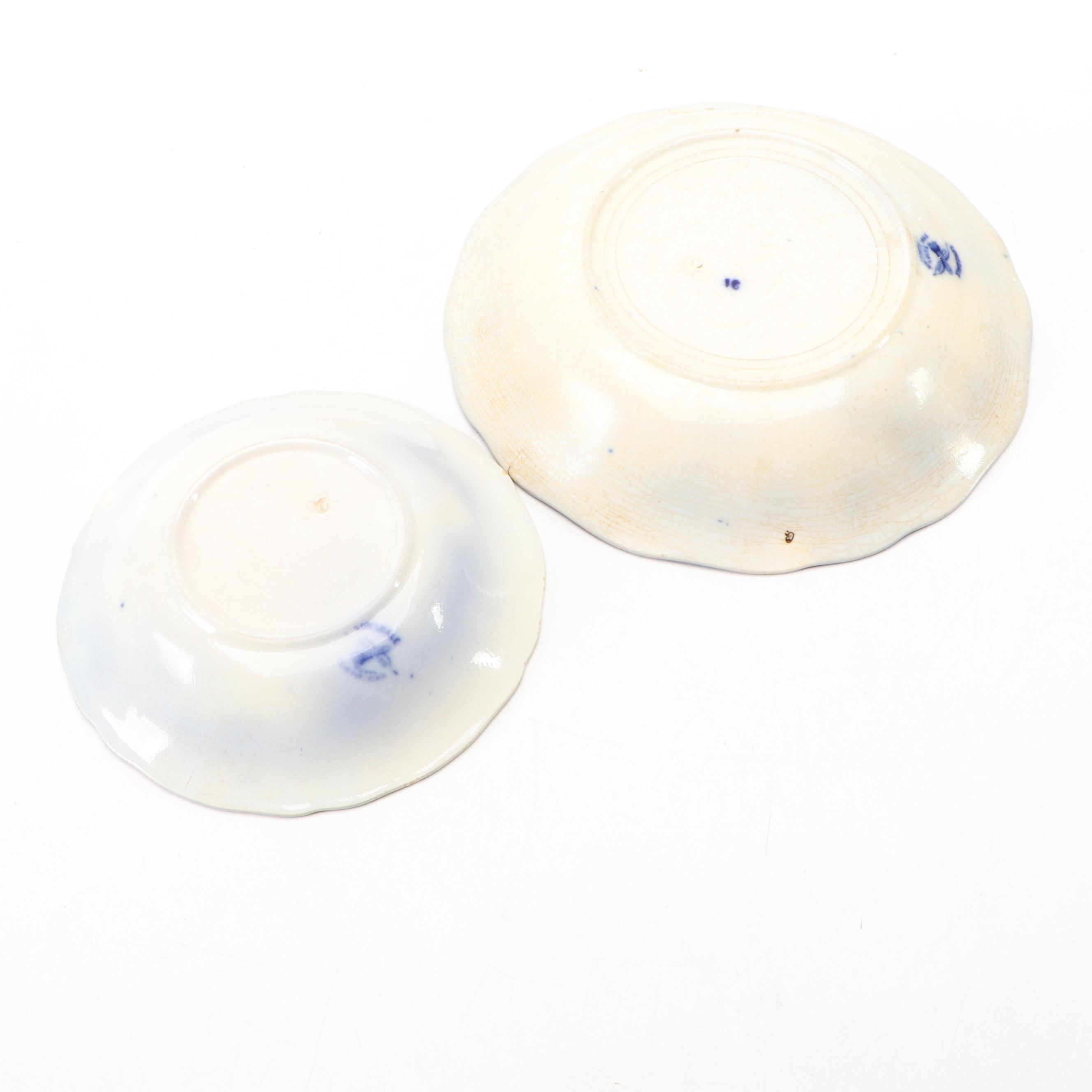 Ridgway "Lonsdale" and Other Flow Blue Dinnerware, Late 19th/Early 20th C.