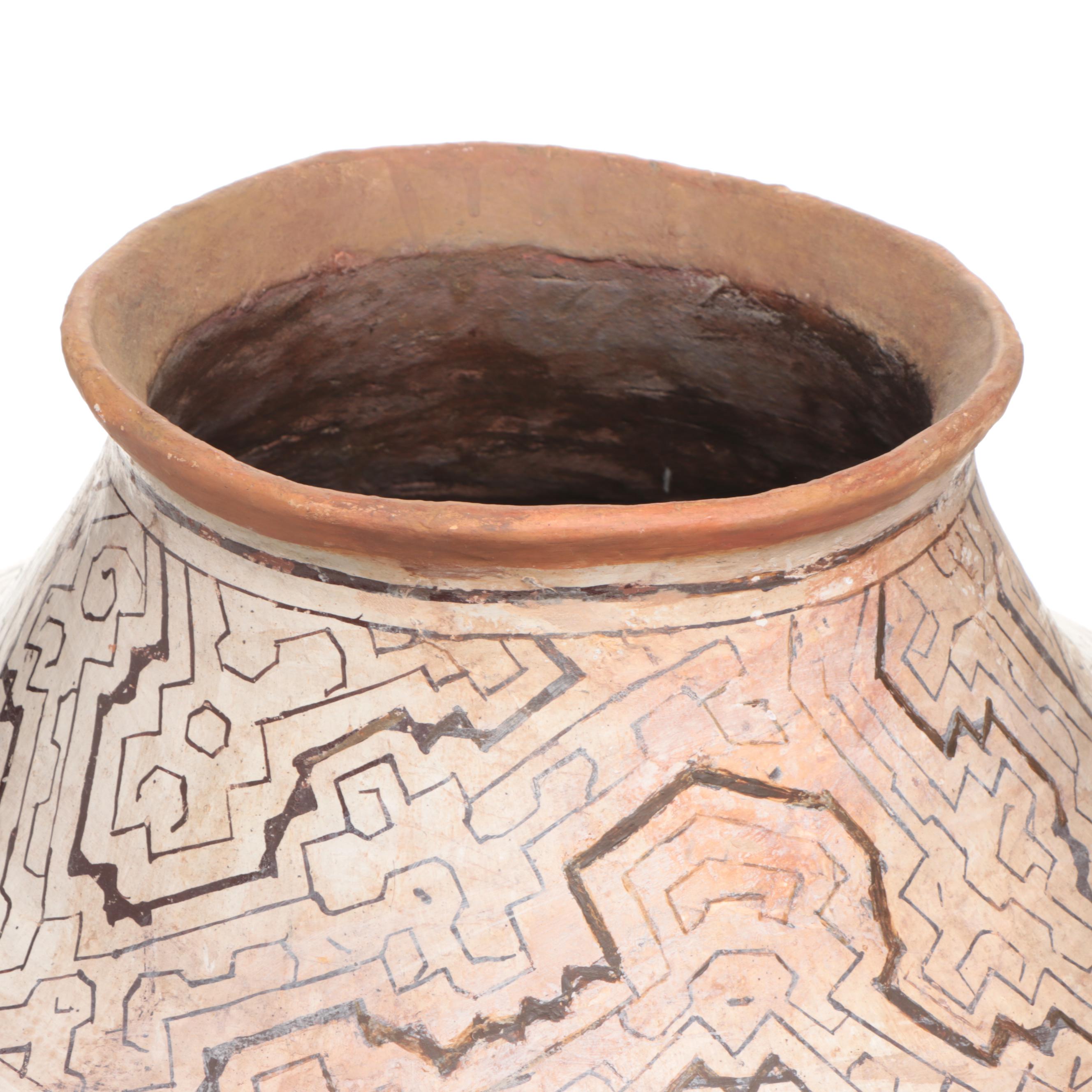 Shipibo-Conibo Peruvian Amazon River Pottery Vessel, Early 20th Century