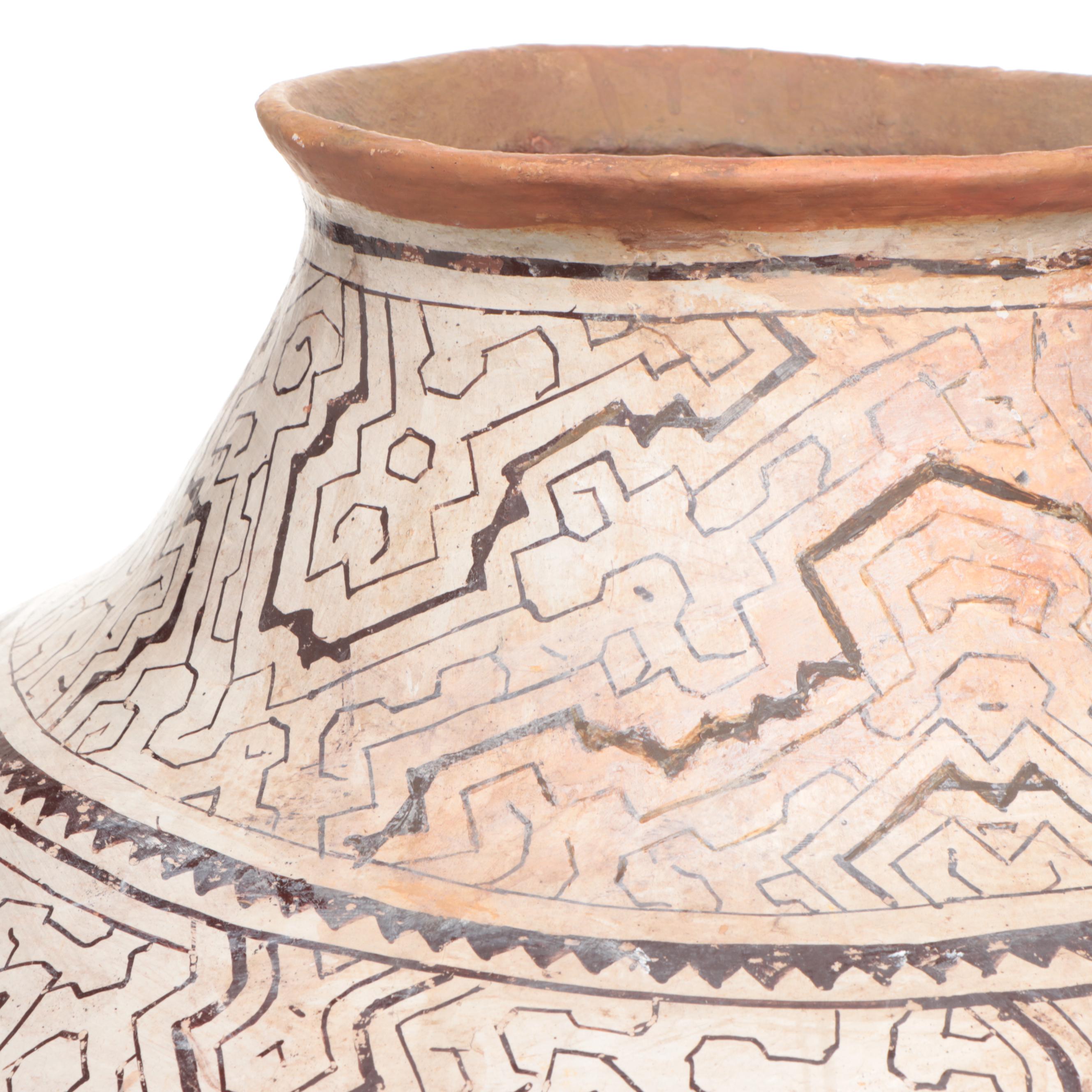 Shipibo-Conibo Peruvian Amazon River Pottery Vessel, Early 20th Century