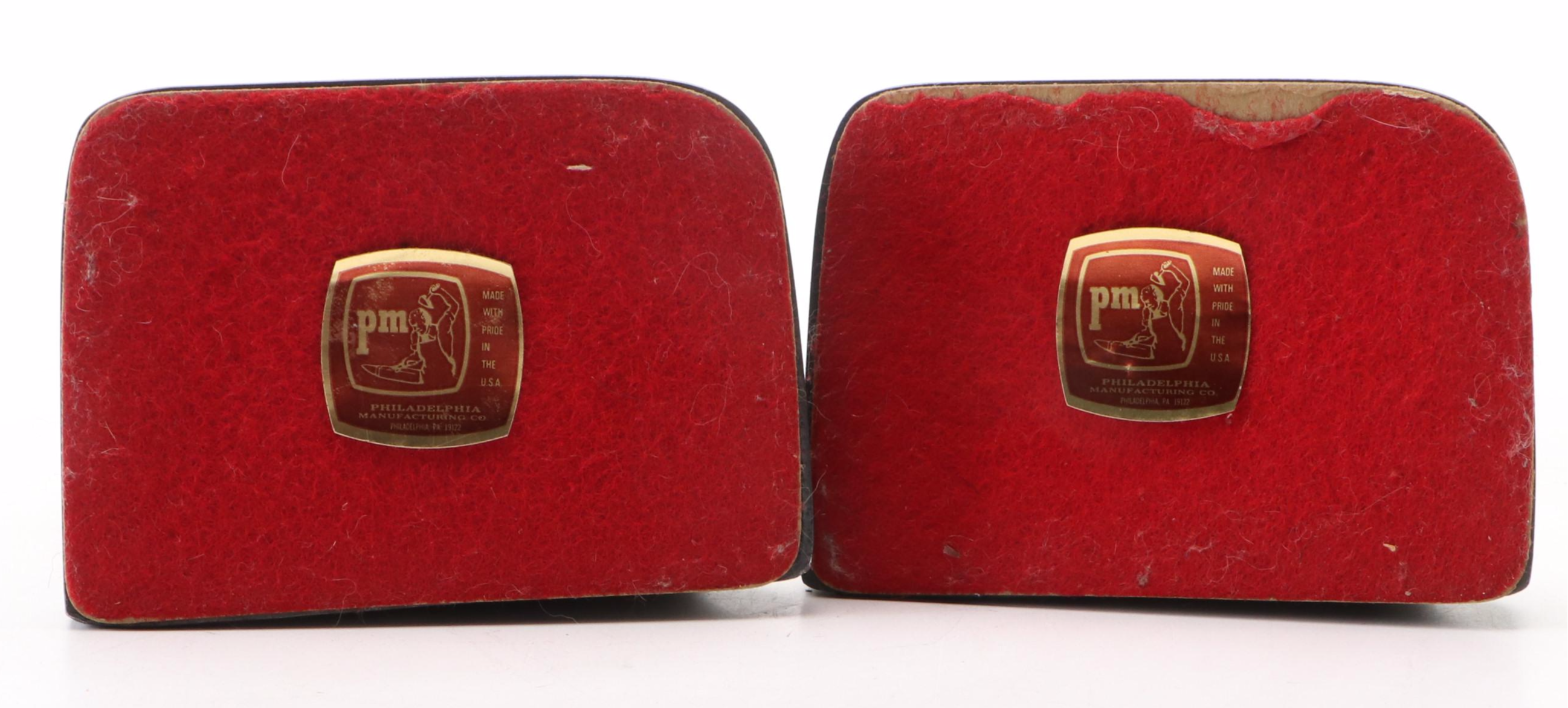 Philadelphia Manufacturing Brass Finished Horse Head Bookends with Figurines