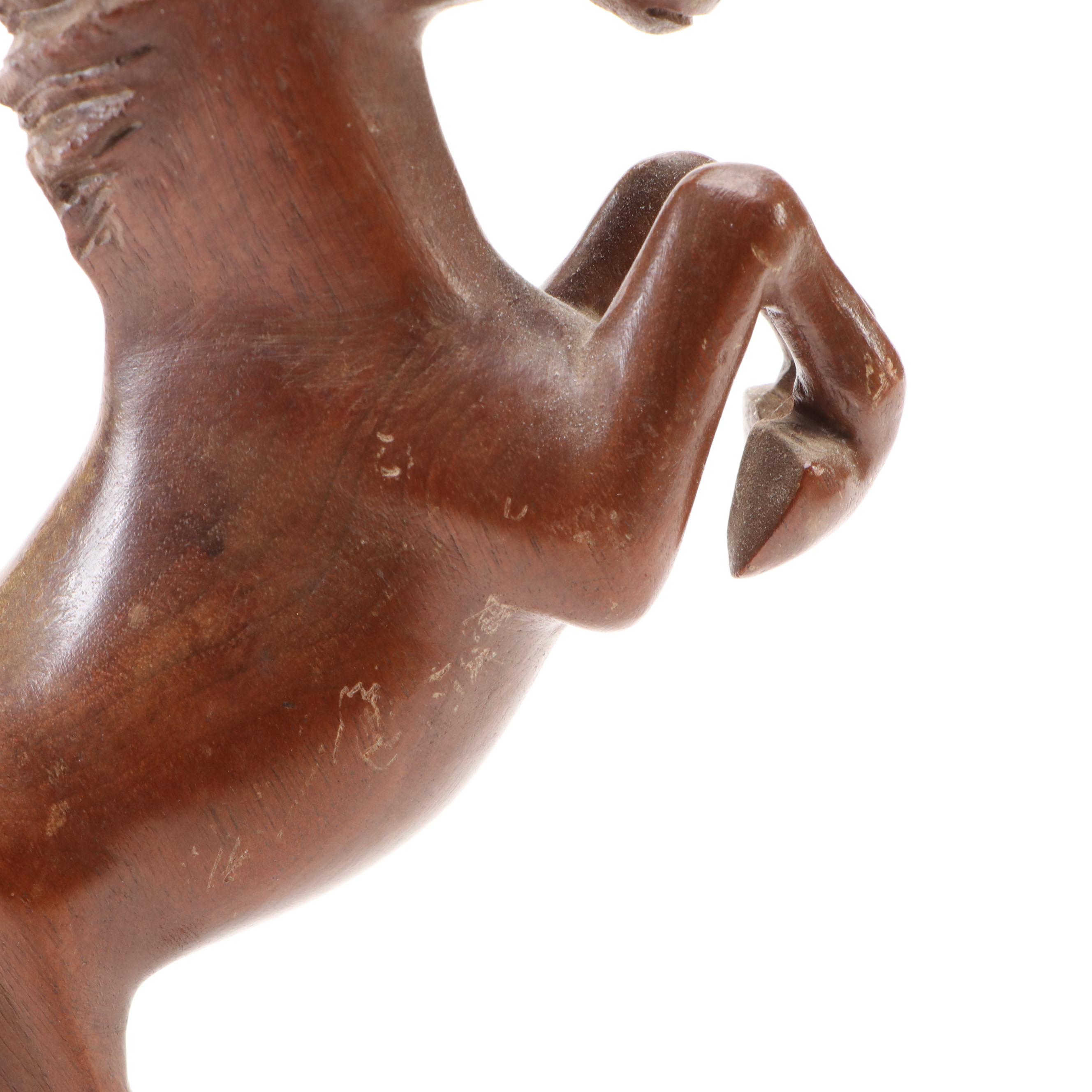 Philadelphia Manufacturing Brass Finished Horse Head Bookends with Figurines