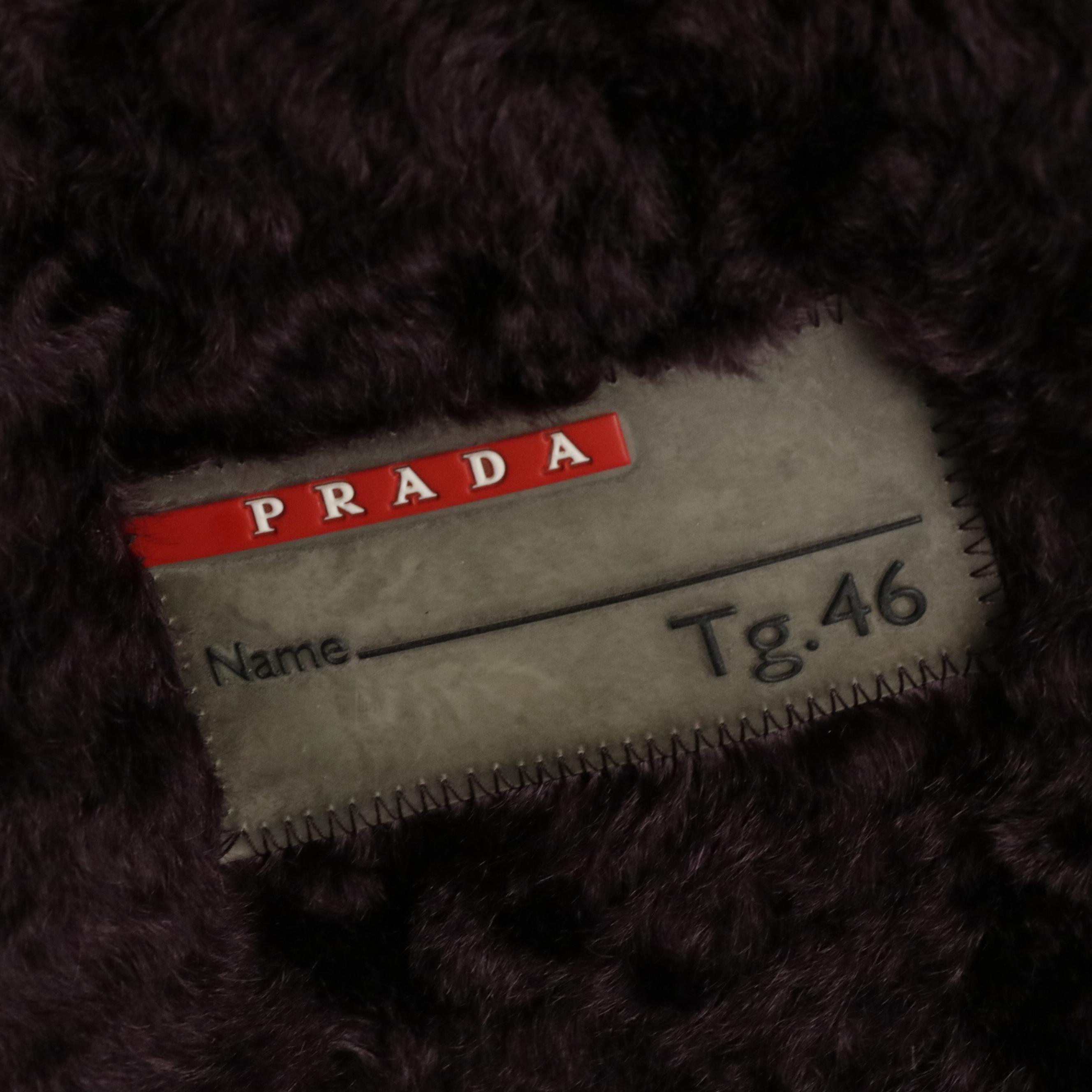 Prada Polyester Gabardine Thermal Insulated Zip Jacket Mohair Lining, with Tags