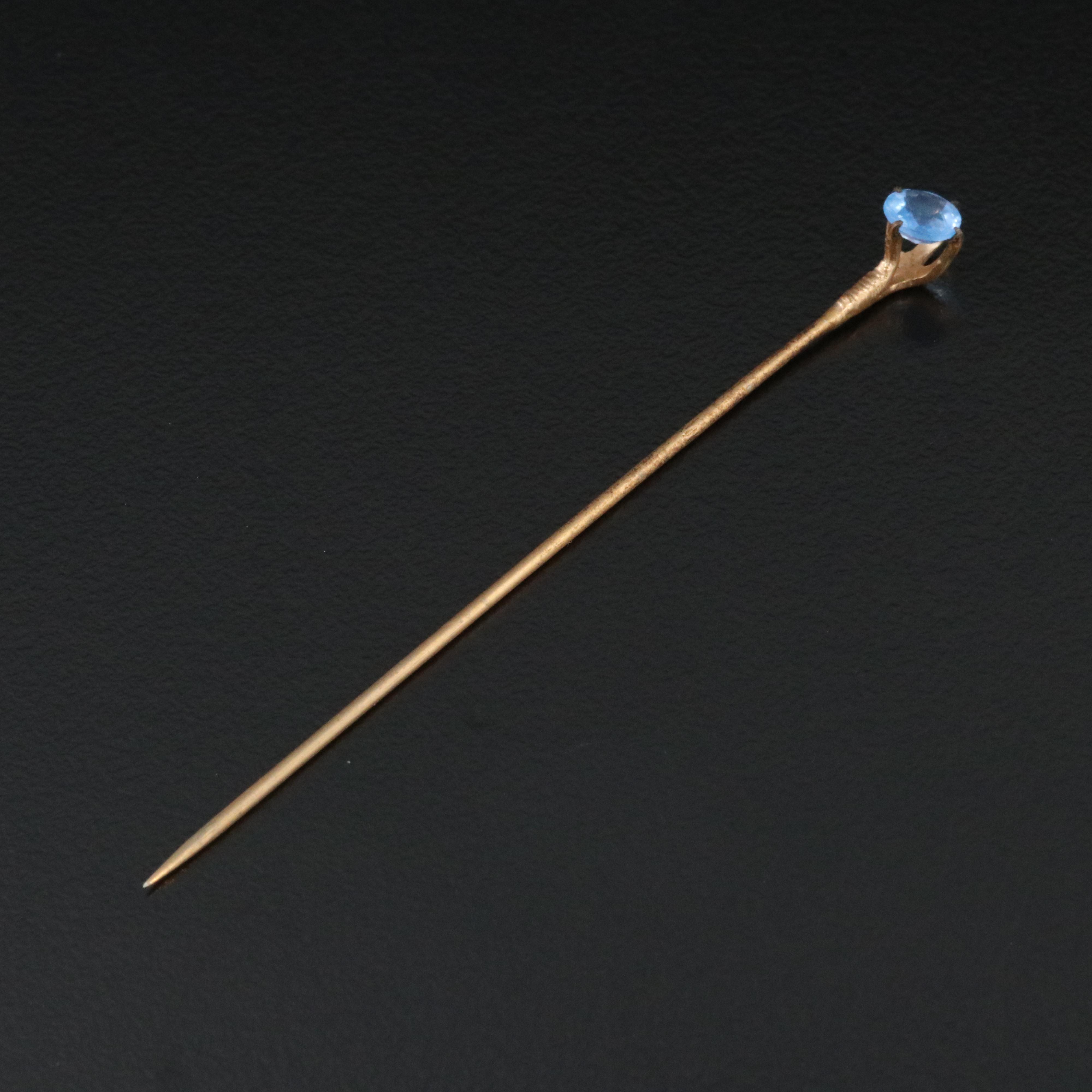 Antique Glass Talon Stickpin