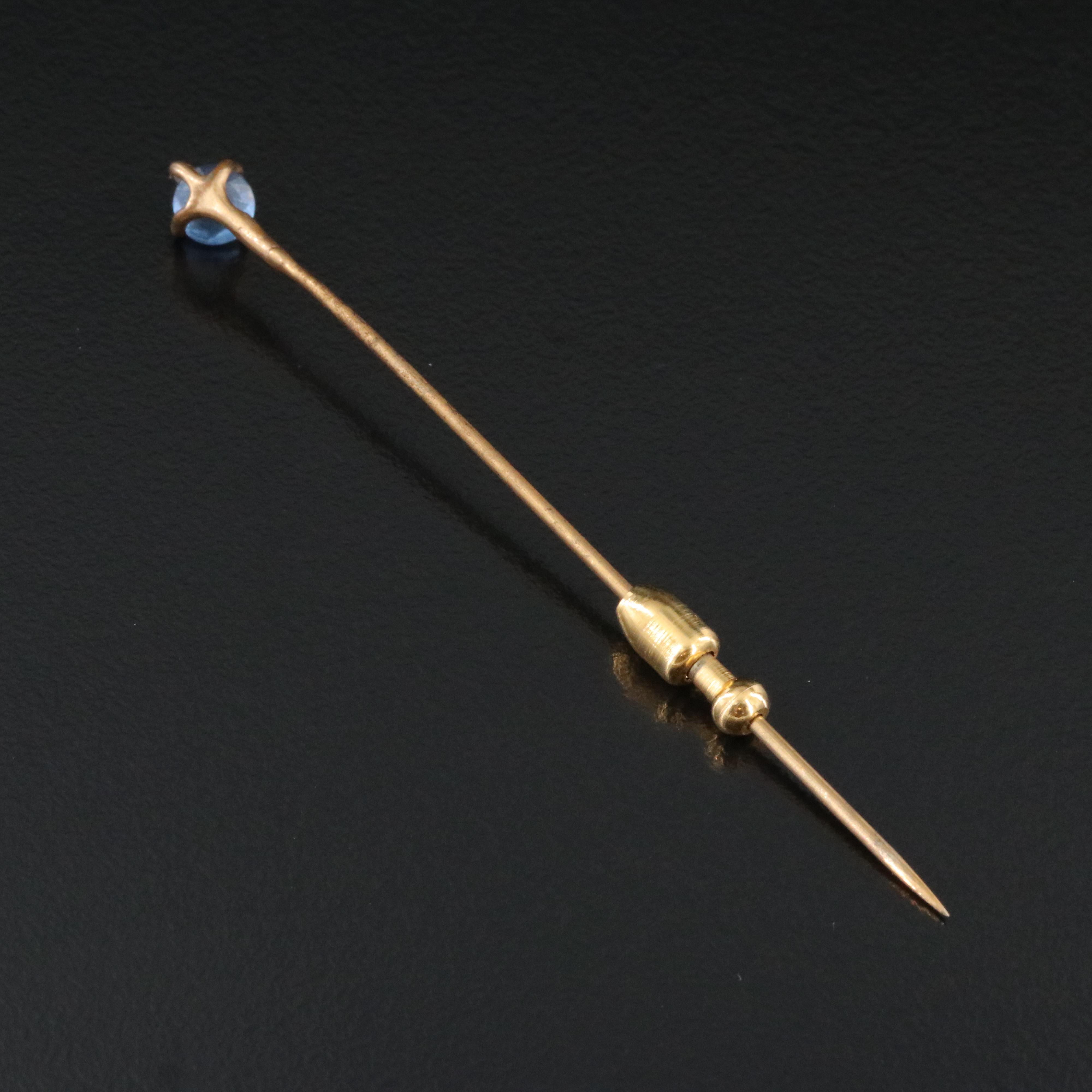 Antique Glass Talon Stickpin