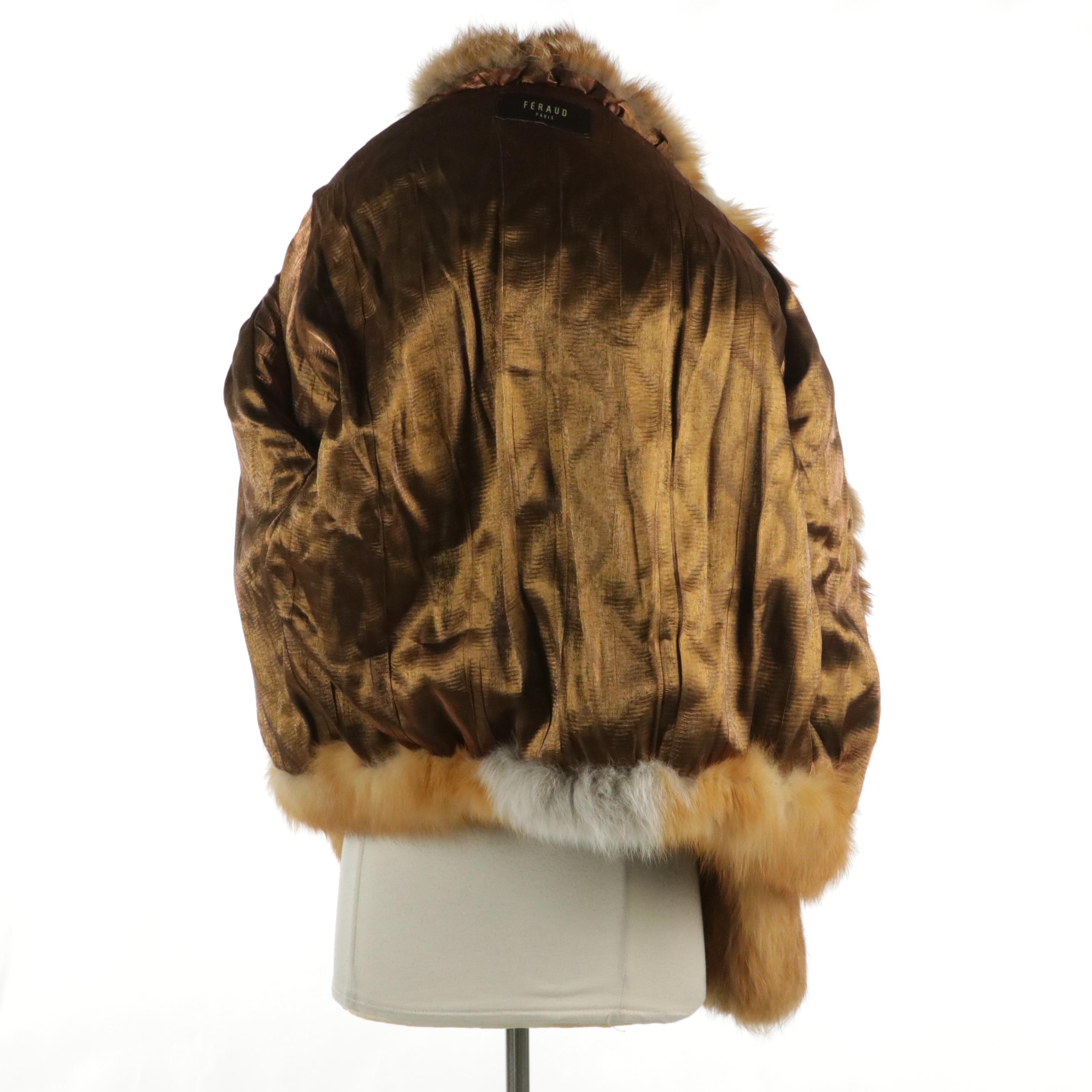 Louis Féraud Red Fox Fur Hooded Coat
