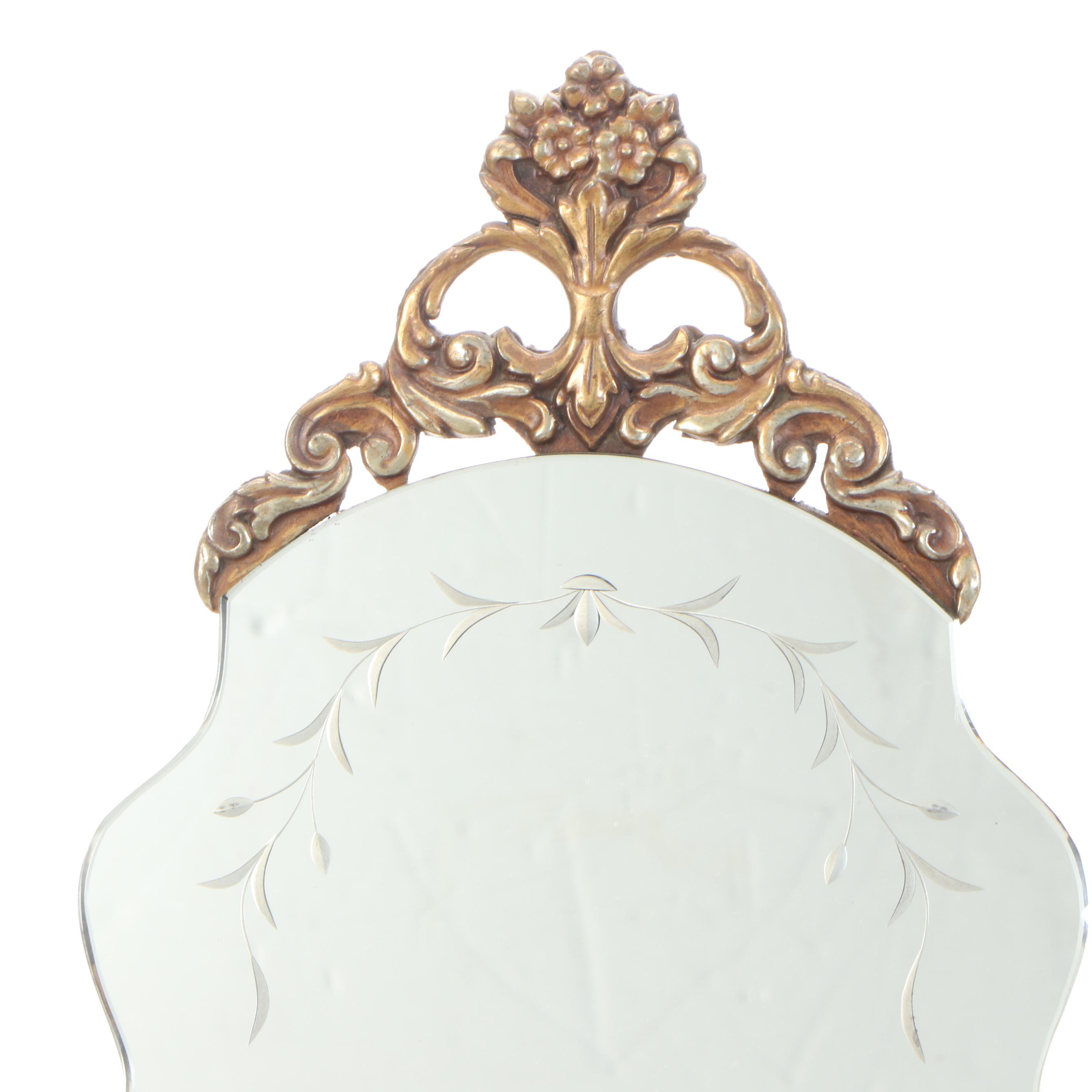 Baroque Style Giltwood Wall Mirror