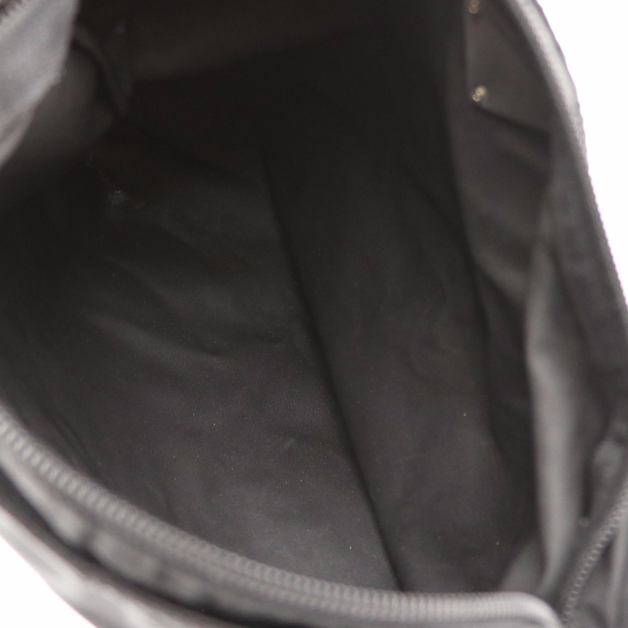 Prada Flat Crossbody Bag in Black Nylon