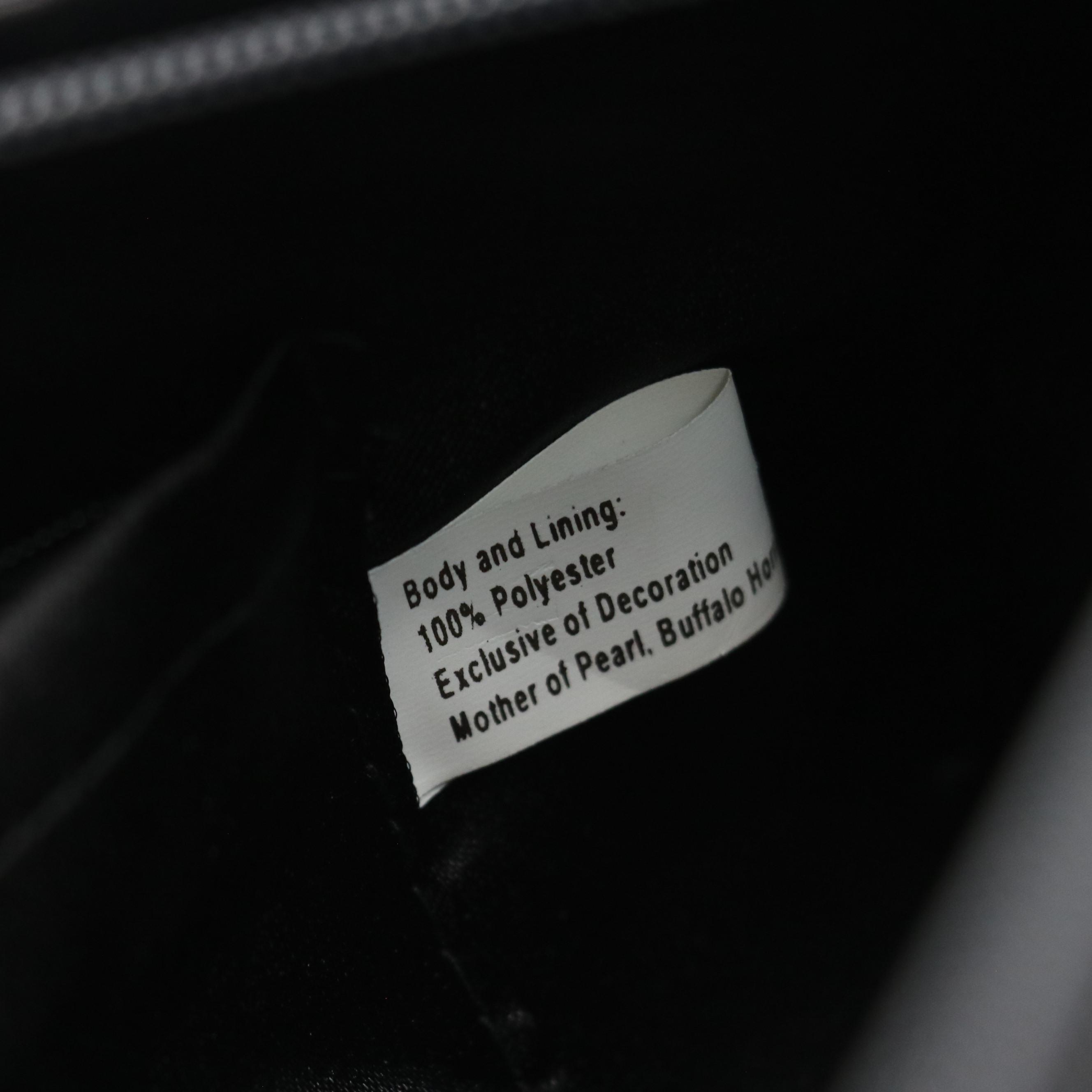 Vintage Mother of Pearl and Buffalo Horn Barrel Bag