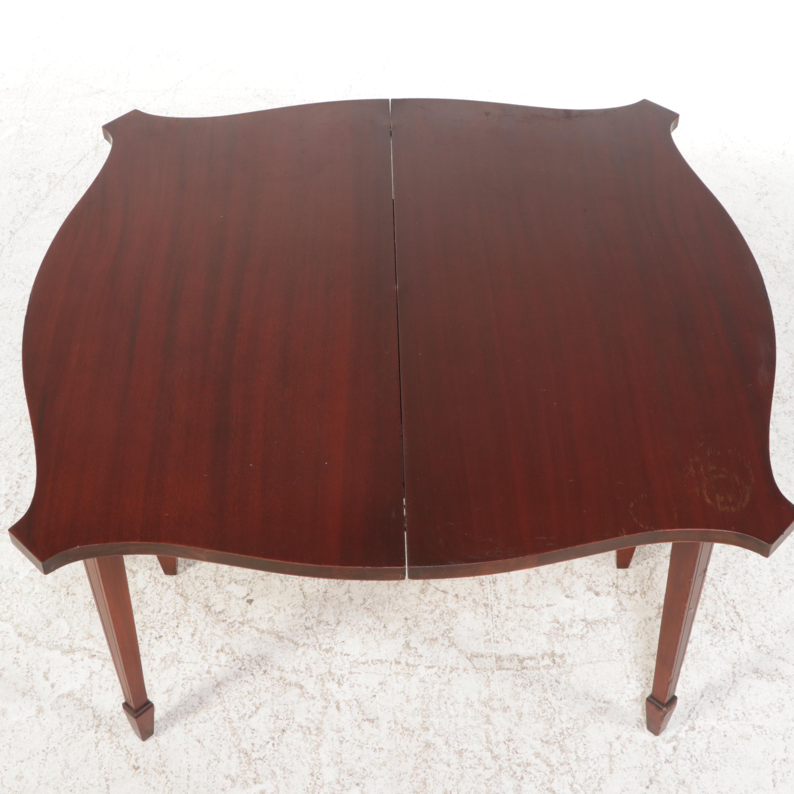 Sheraton Style Mahogany Flip Top Games Table, Early to Mid-20th Century