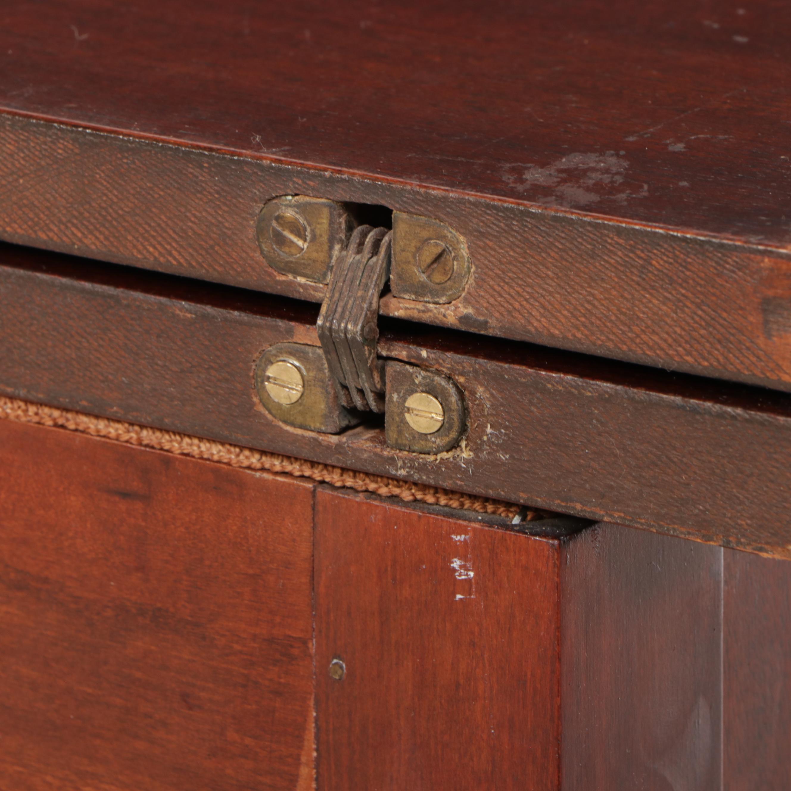 Sheraton Style Mahogany Flip Top Games Table, Early to Mid-20th Century