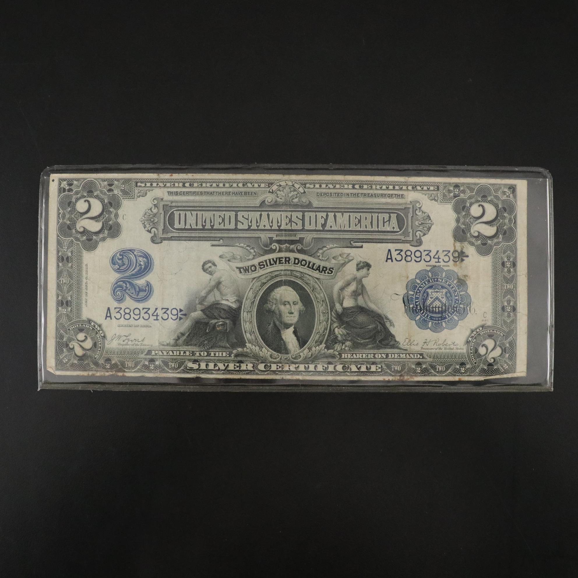 1899 United States Two Dollar Silver Certificate