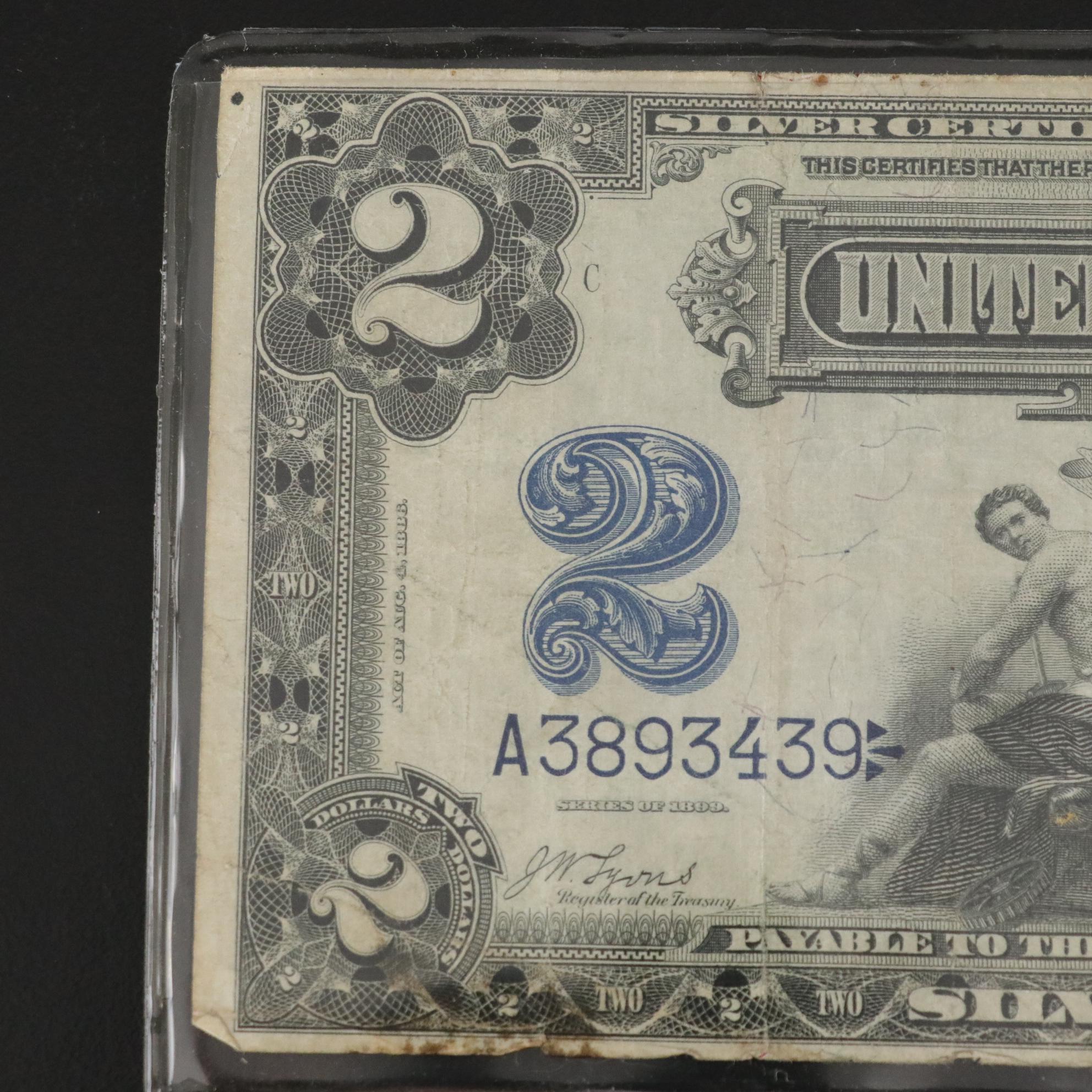 1899 United States Two Dollar Silver Certificate