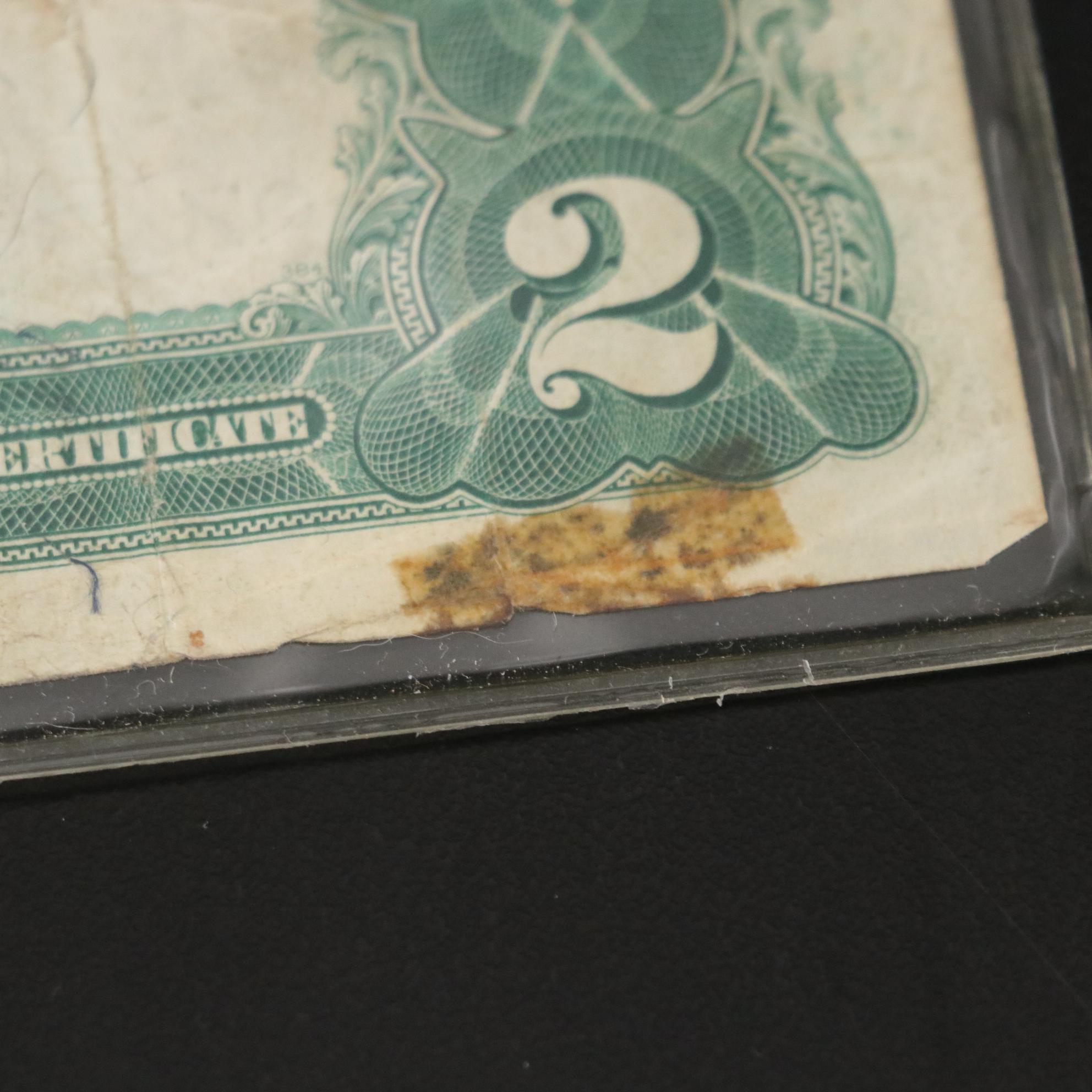 1899 United States Two Dollar Silver Certificate