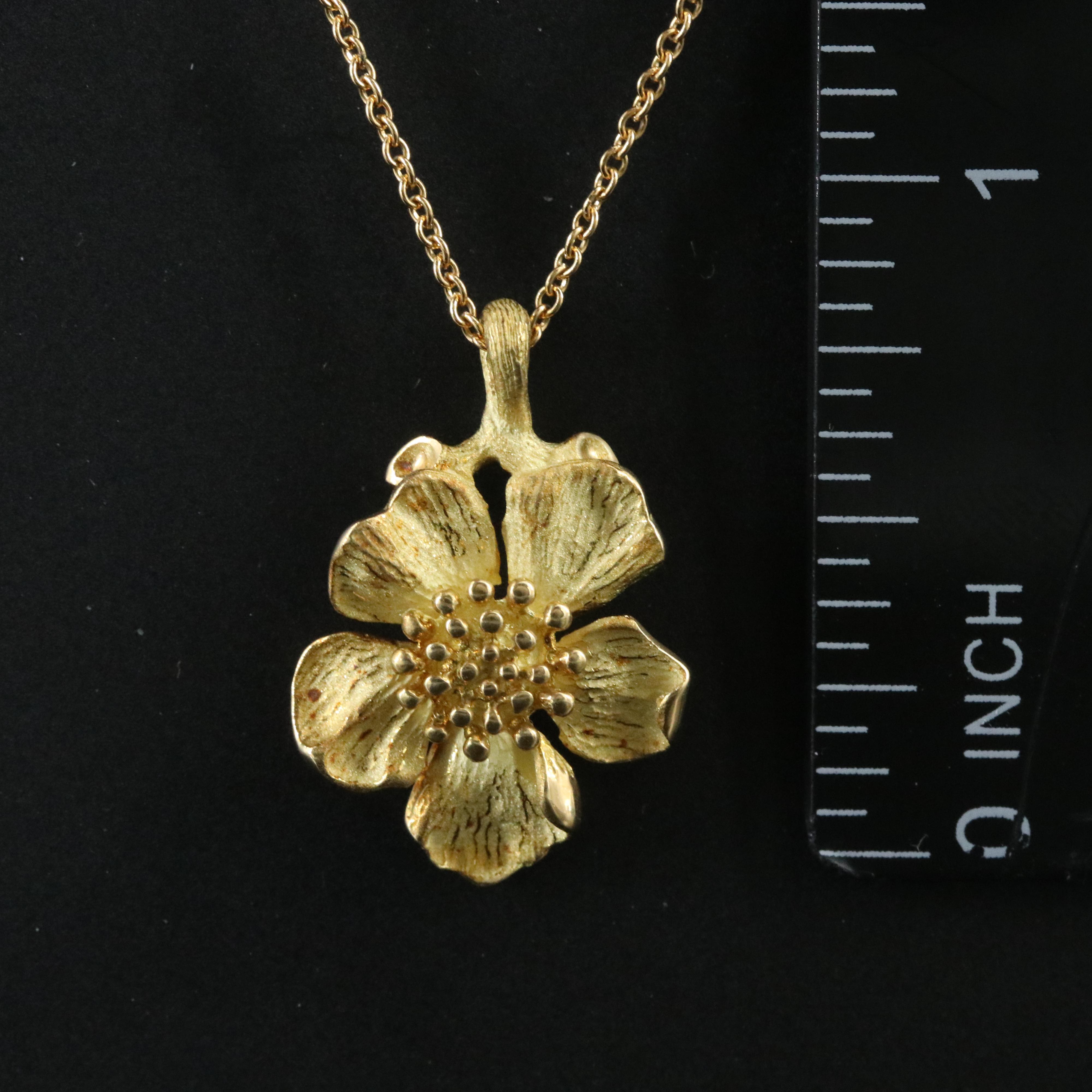 Tiffany & Co. 18K Dogwood Flower Necklace