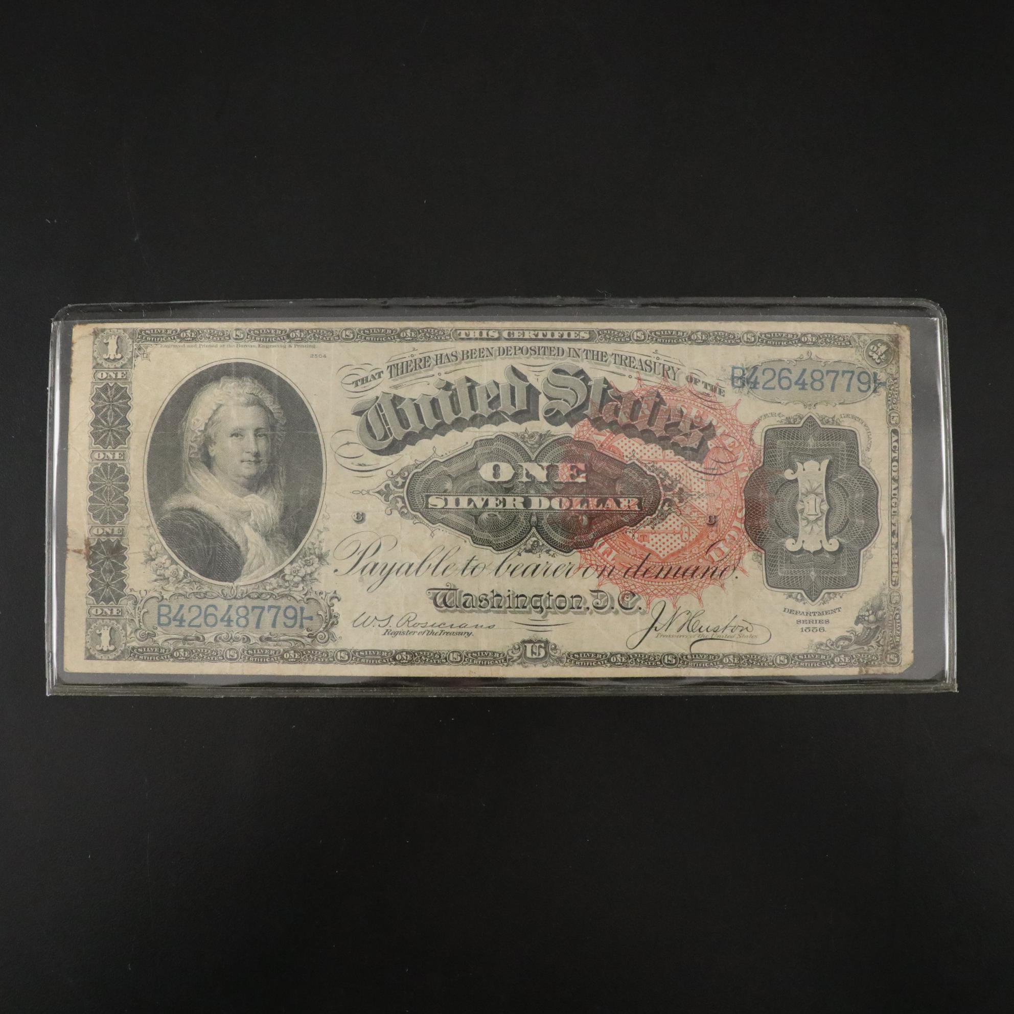 1886 United States One Dollar Silver Certificate