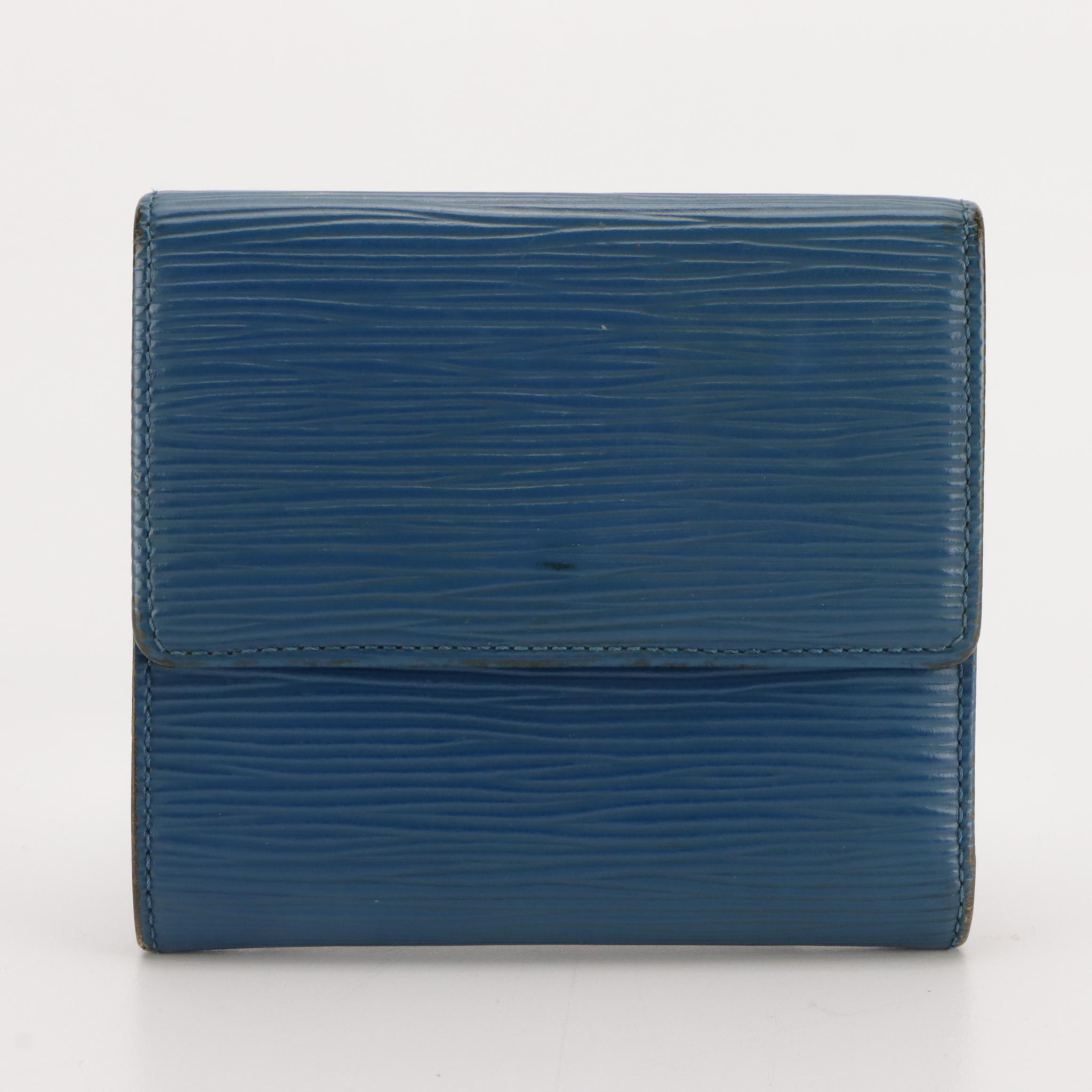 Louis Vuitton Elise Compact Wallet in Toledo Blue Epi Leather