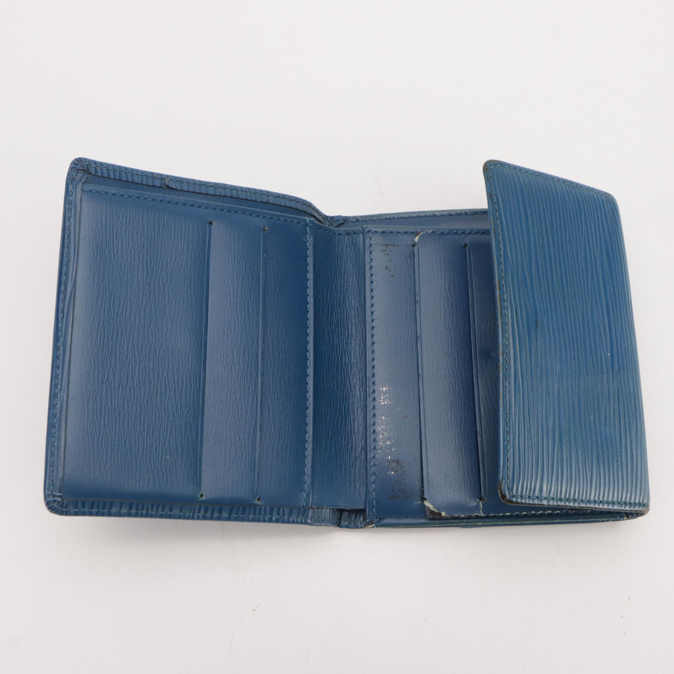 Louis Vuitton Elise Compact Wallet in Toledo Blue Epi Leather