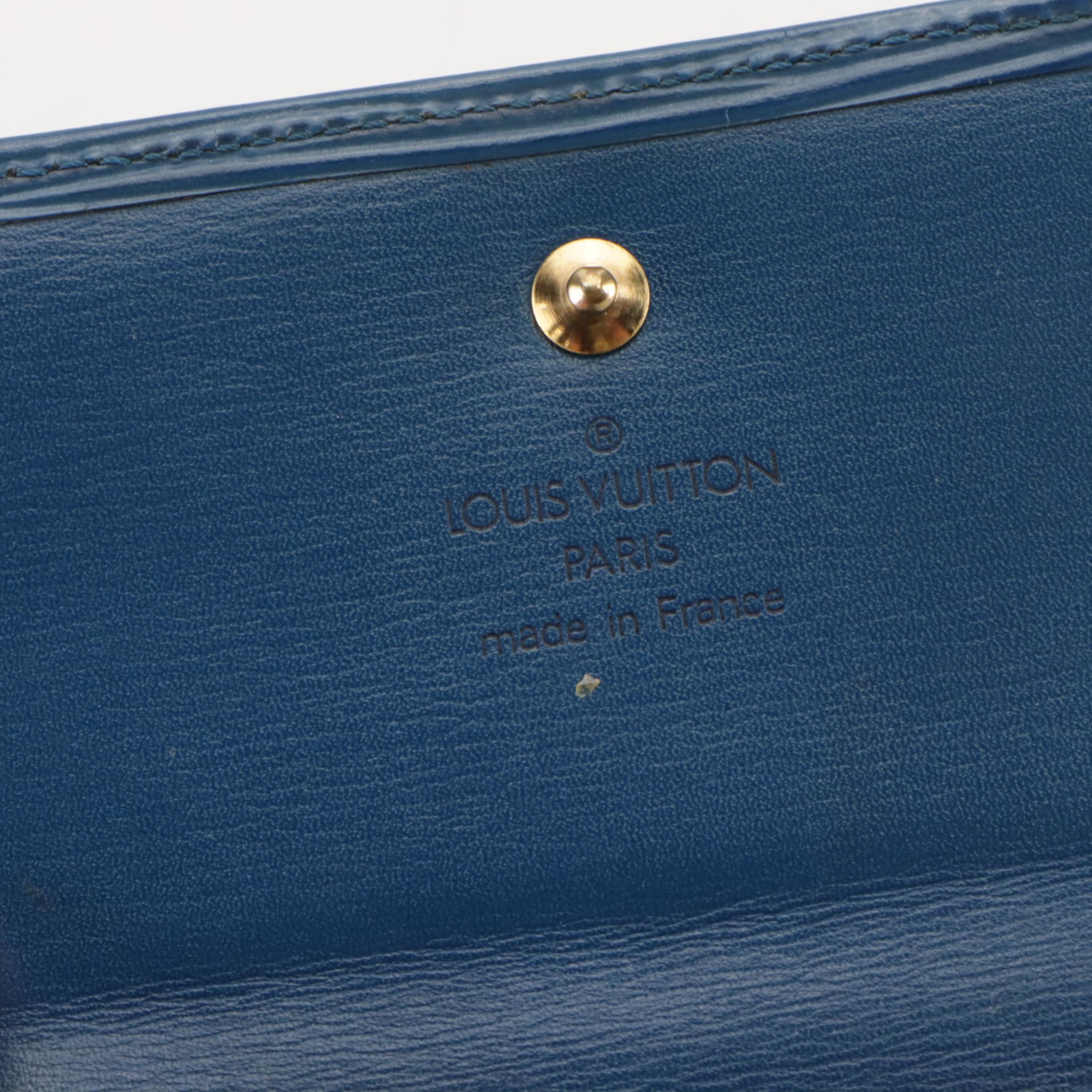 Louis Vuitton Elise Compact Wallet in Toledo Blue Epi Leather