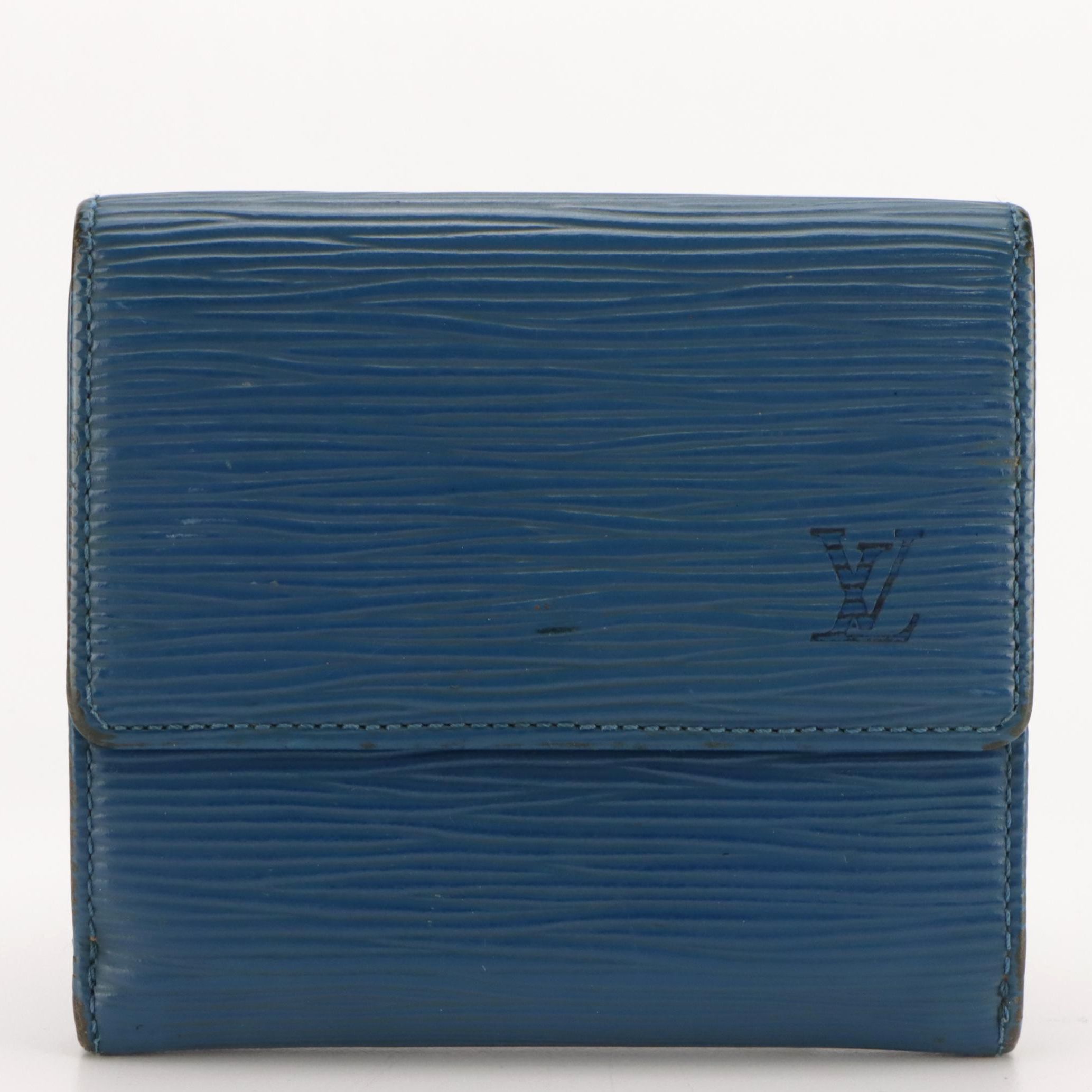 Louis Vuitton Elise Compact Wallet in Toledo Blue Epi Leather