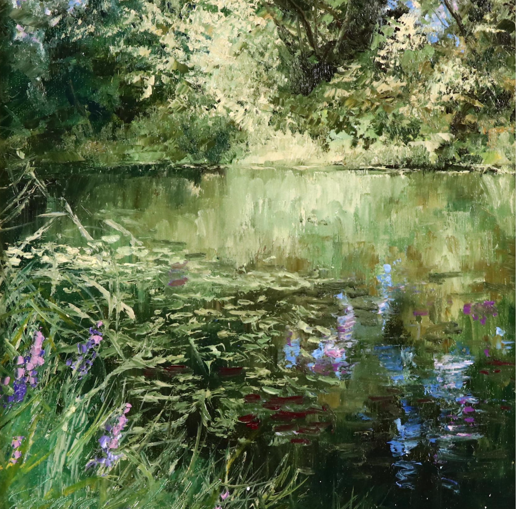 Garncarek Aleksander Pond Landscape Oil Painting "Staw," 2025