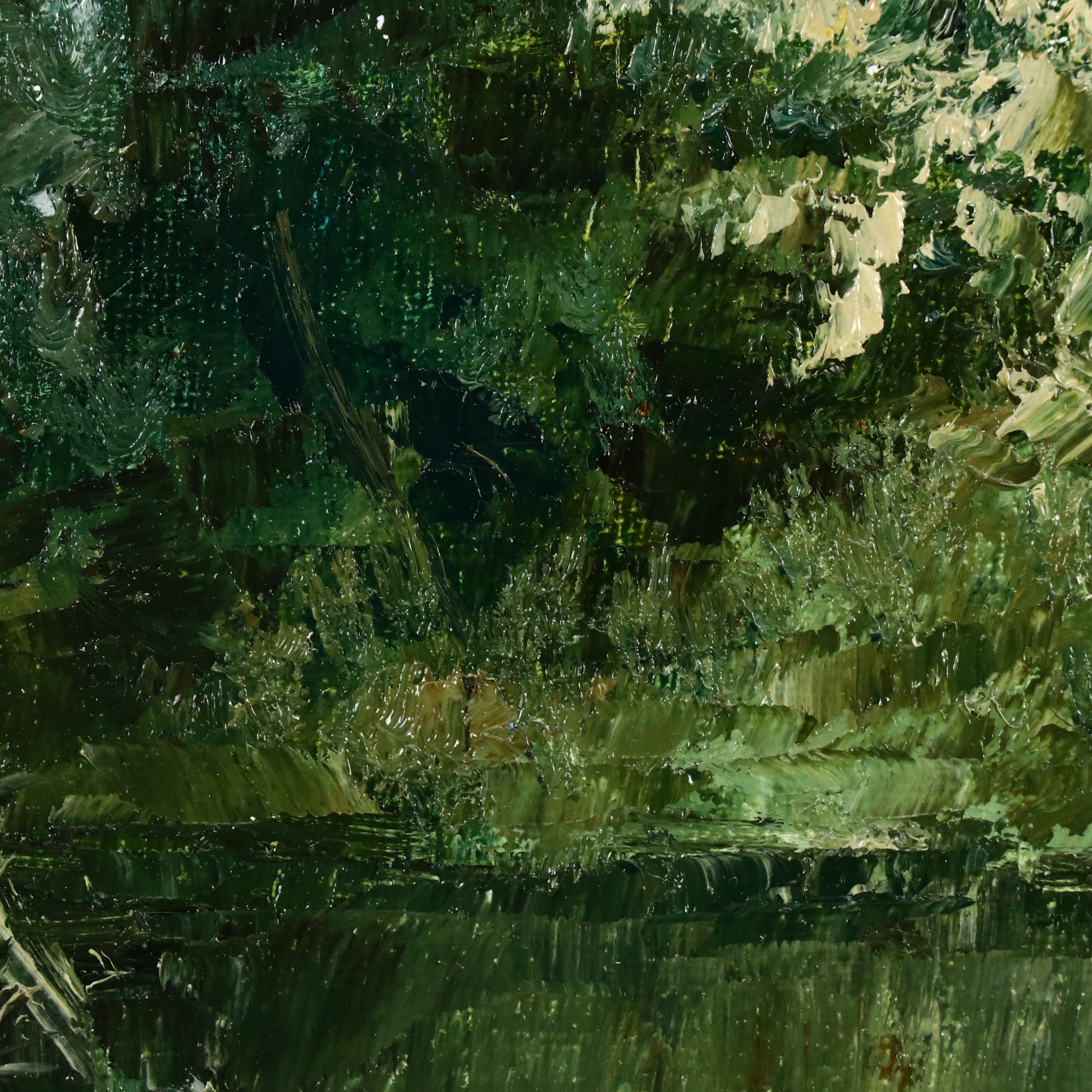 Garncarek Aleksander Pond Landscape Oil Painting "Staw," 2025