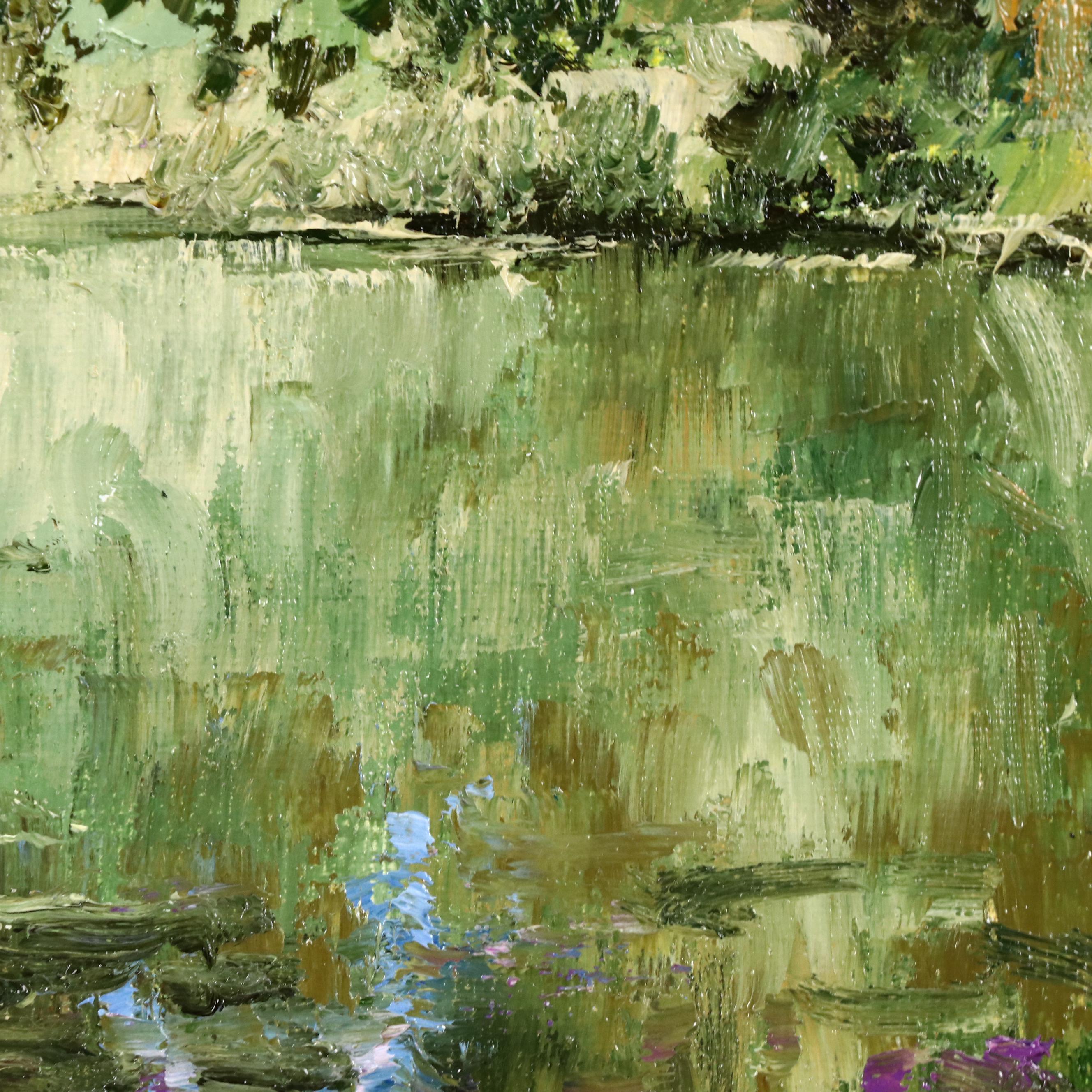 Garncarek Aleksander Pond Landscape Oil Painting "Staw," 2025