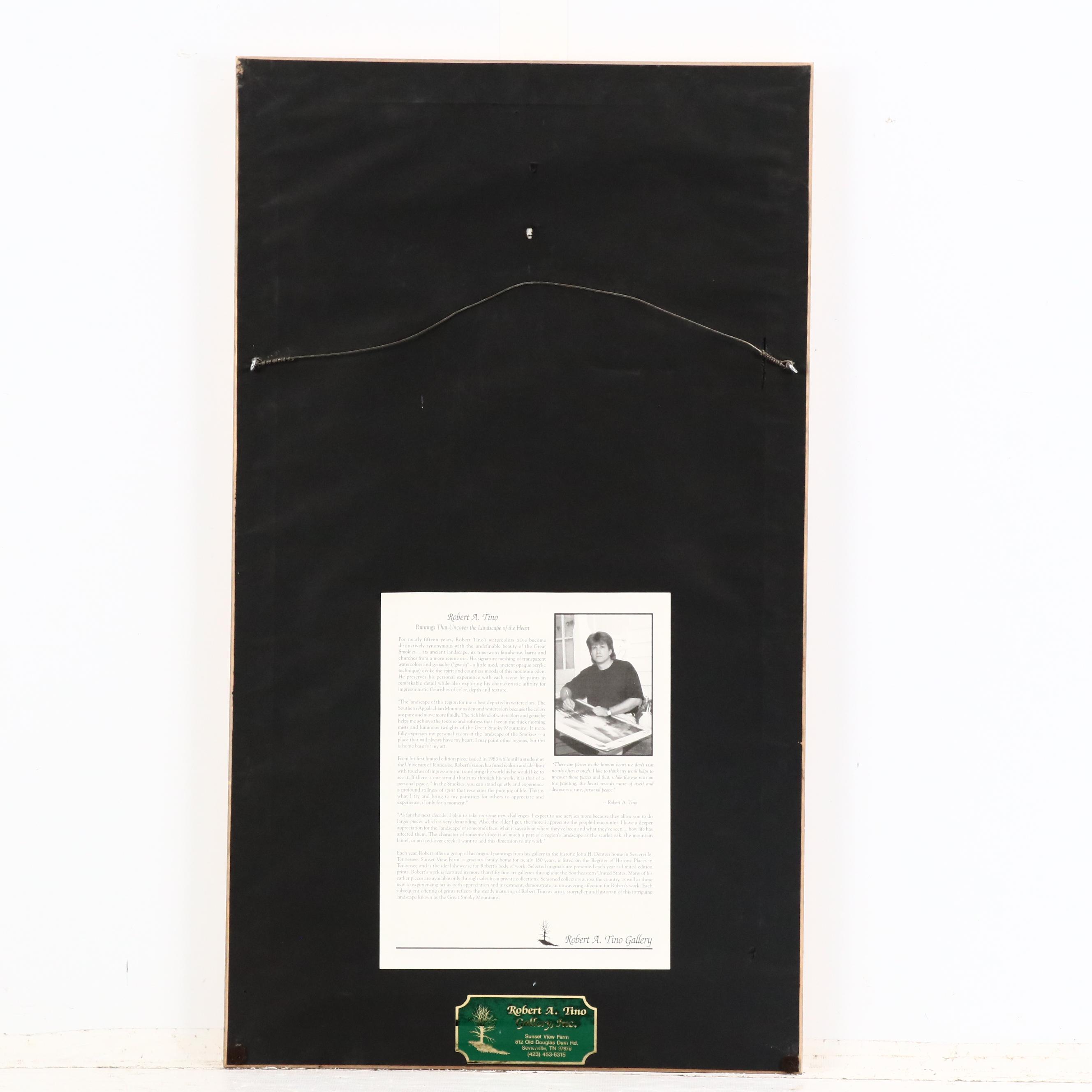 Robert A. Tino Offset Lithograph with Pastoral Landscape