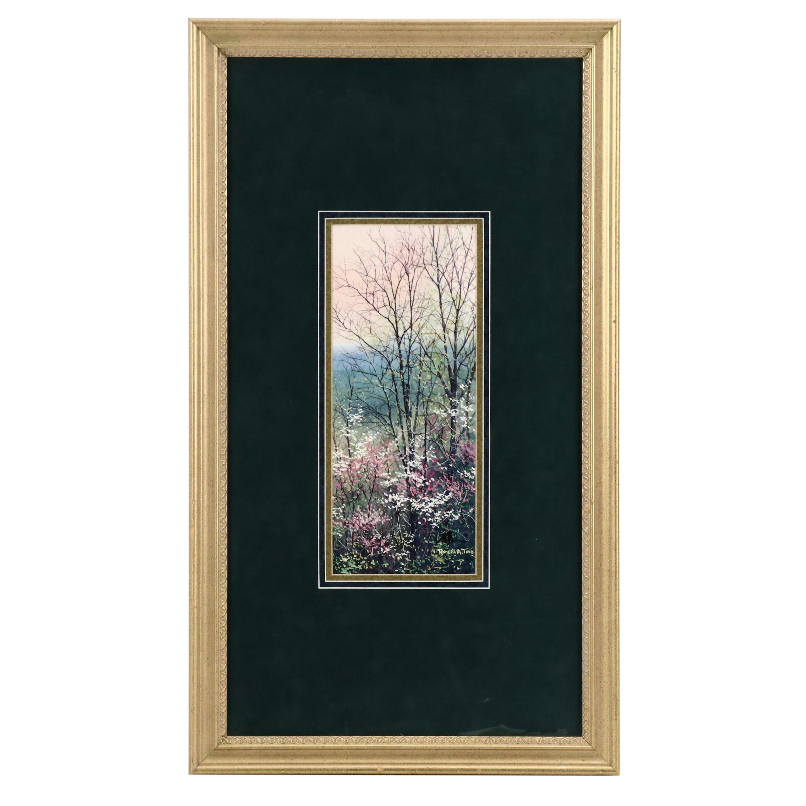 Robert A. Tino Offset Lithograph with Pastoral Landscape