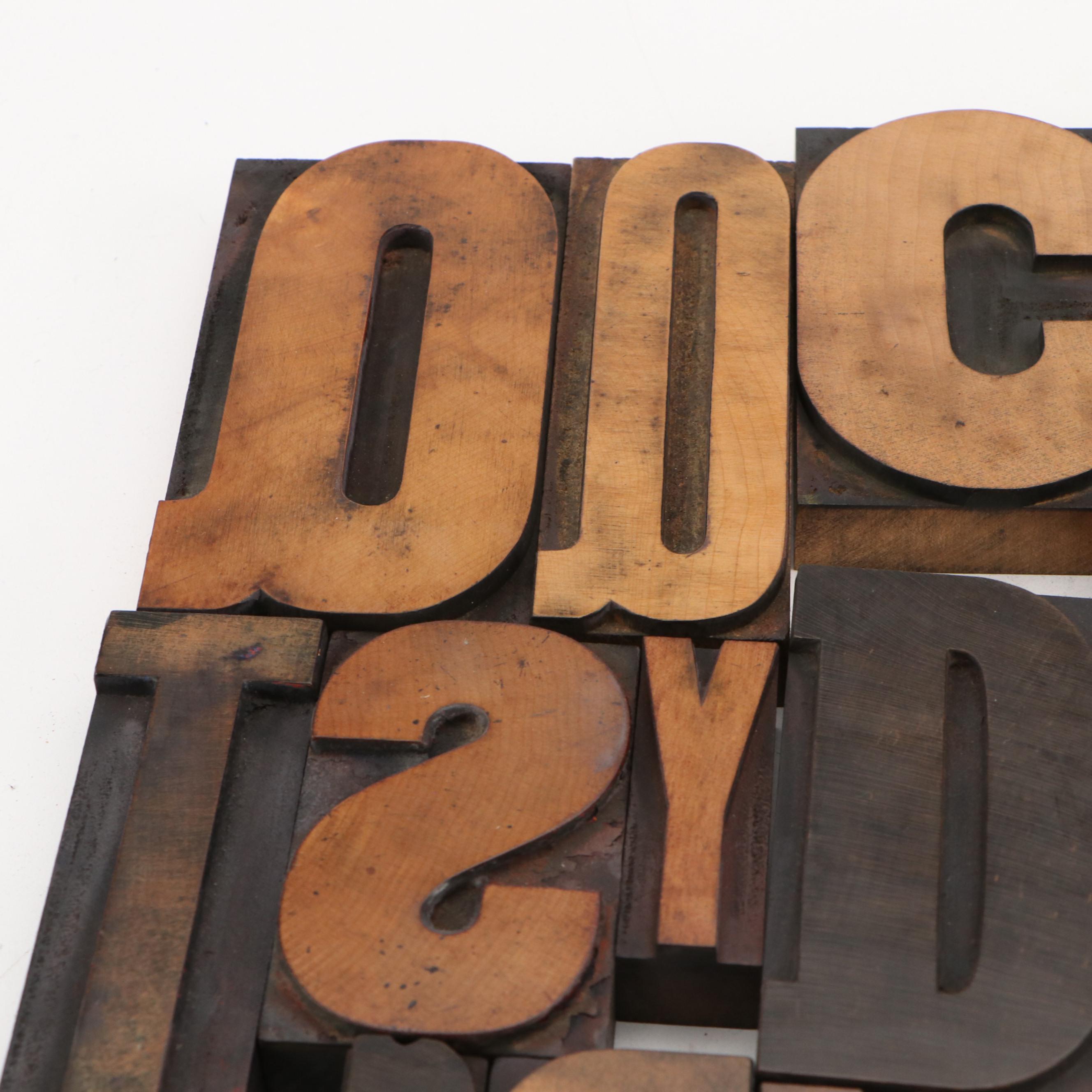 Wooden Letter Letterpress Blocks