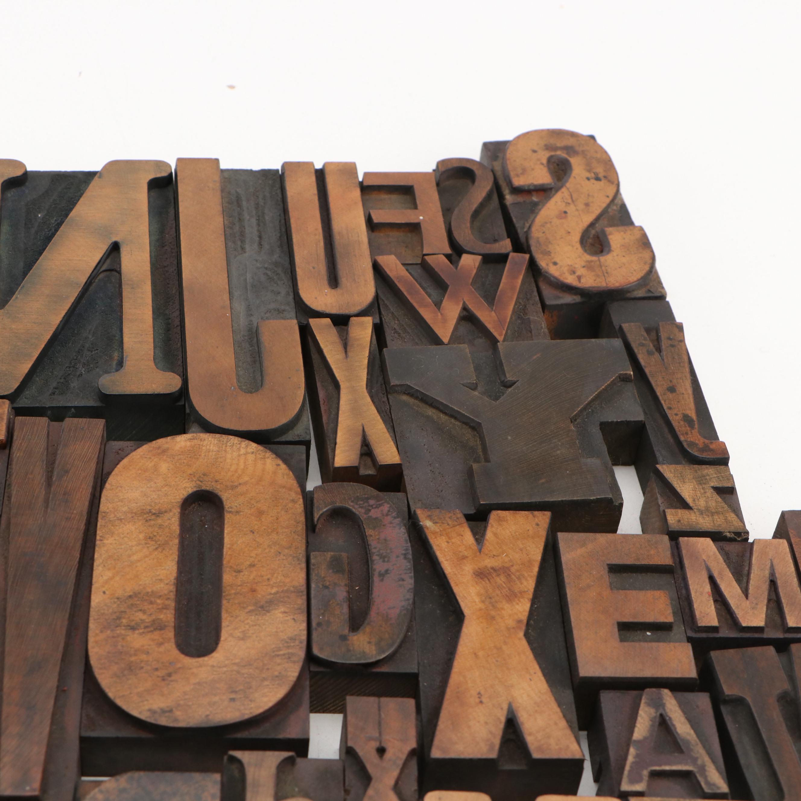 Wooden Letter Letterpress Blocks