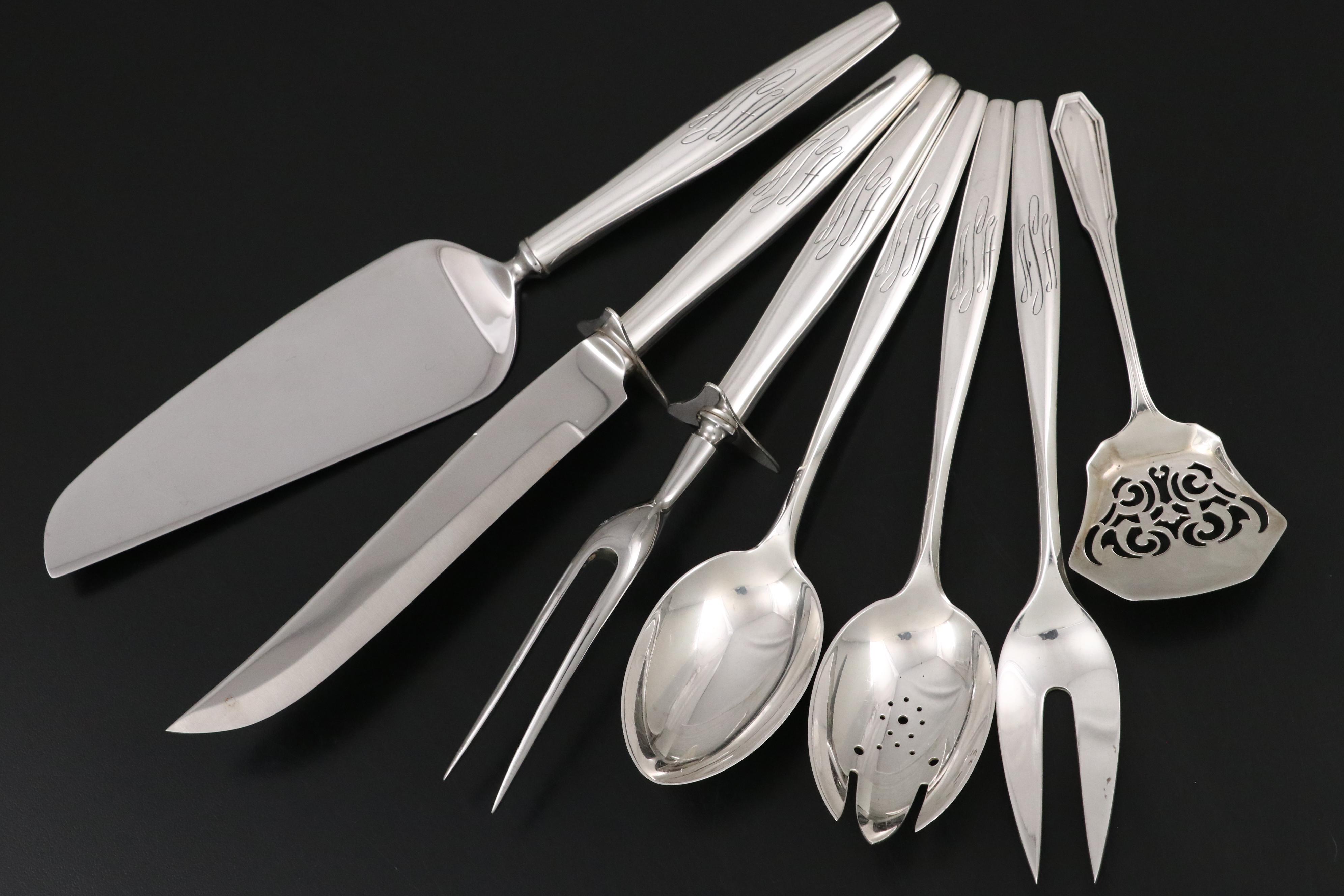 S. Kirk & Son "Signet" Sterling Silver Flatware and Serving Utensils